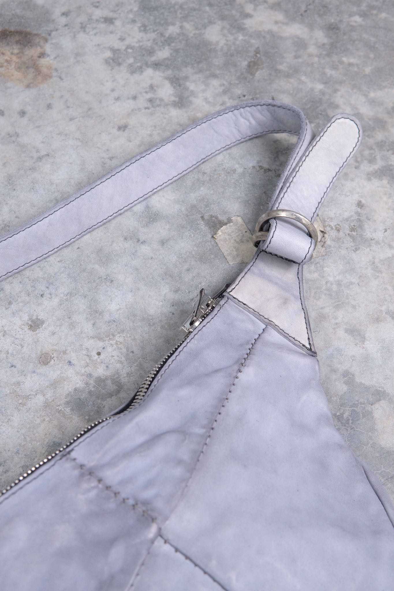 HORSE WHITE LEATHER BAG SNAT PACK SP-1 UNLINED