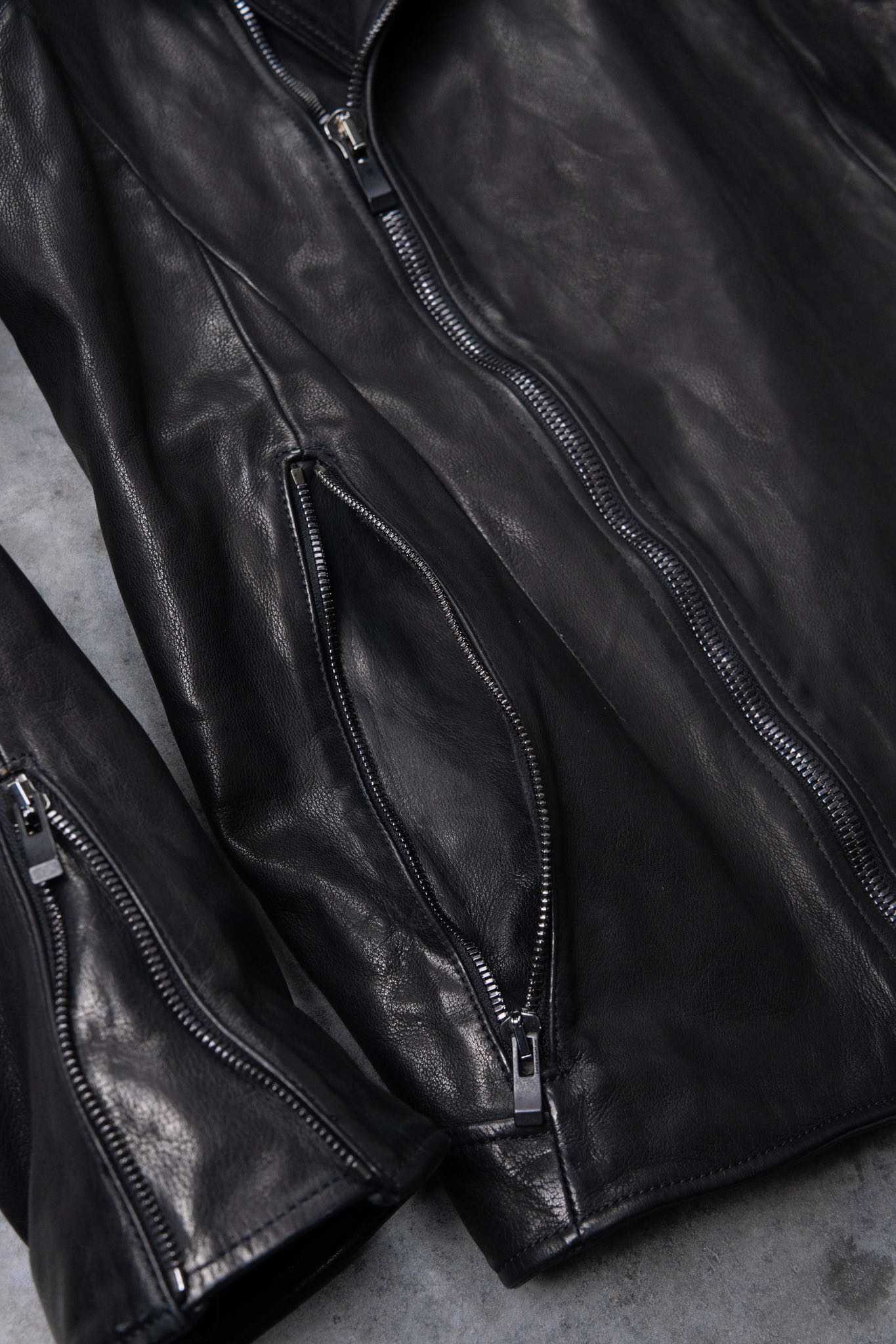 BUFFALO LEATHER DOUBLE BREAST MOTO DARTS SHOULDER BLOUSON LINED JB-3