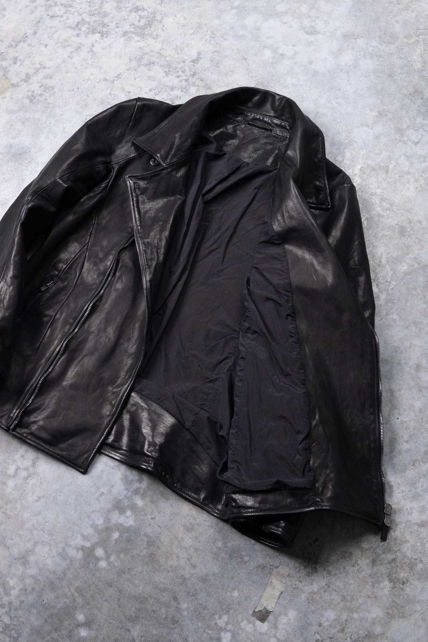 BUFFALO LEATHER DOUBLE BREAST MOTO DARTS SHOULDER BLOUSON LINED JB-3