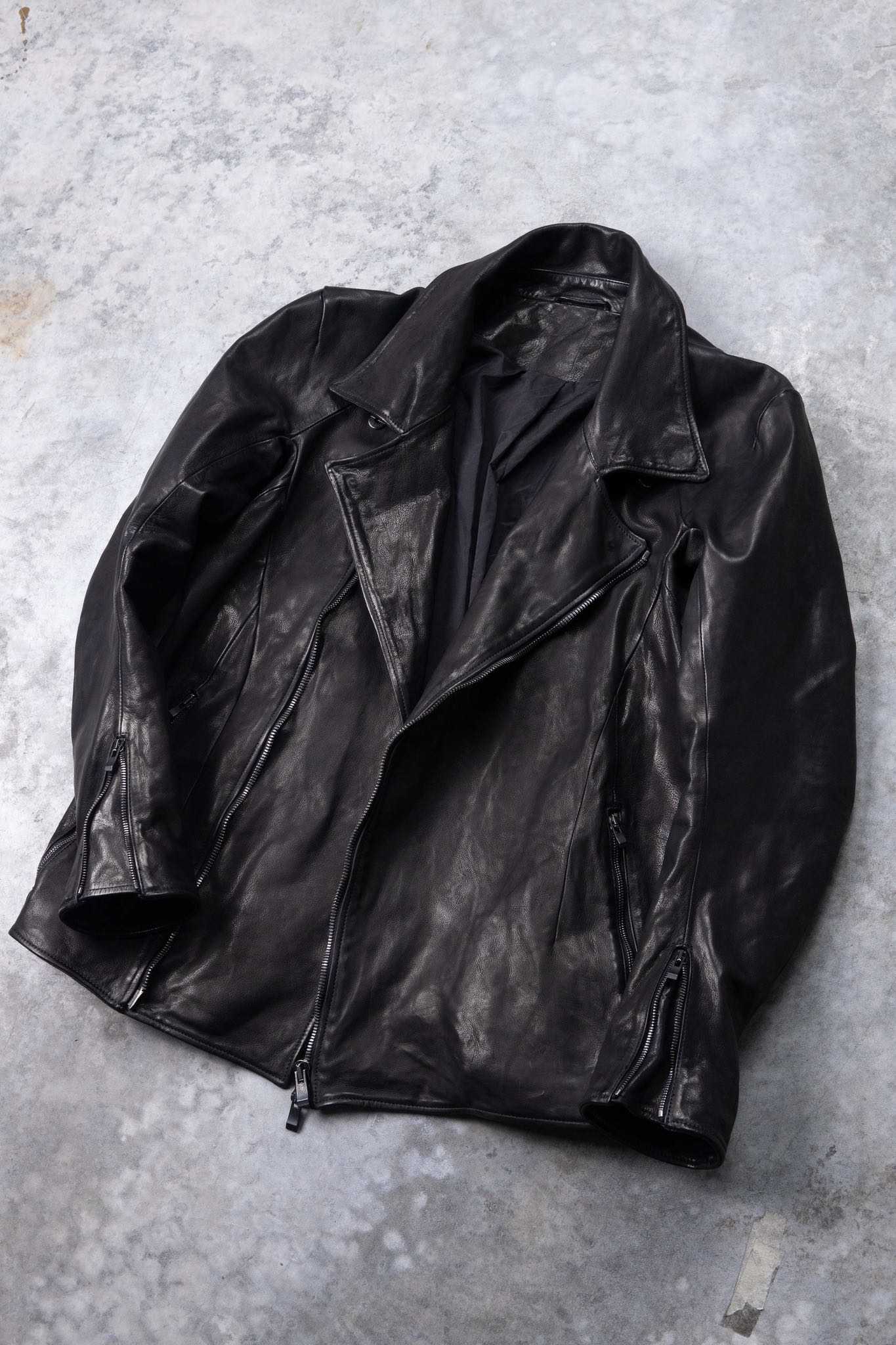 BUFFALO LEATHER DOUBLE BREAST MOTO DARTS SHOULDER BLOUSON LINED JB-3