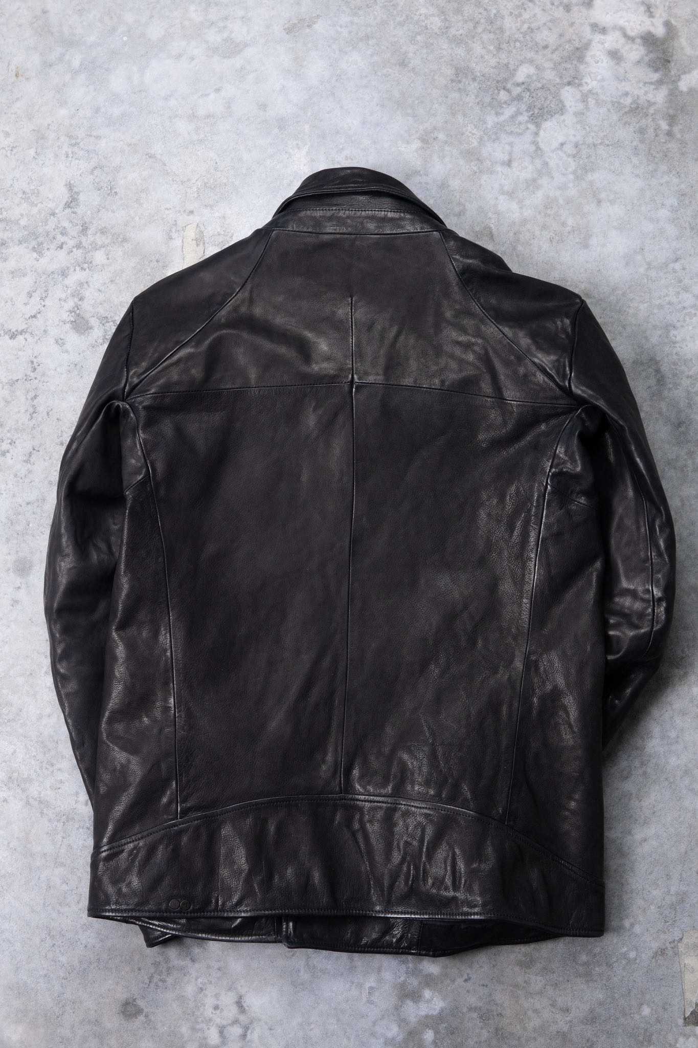 BUFFALO LEATHER DOUBLE BREAST MOTO DARTS SHOULDER BLOUSON LINED JB-3