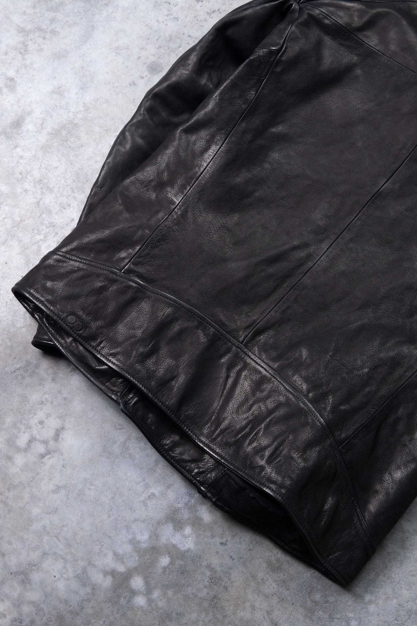 BUFFALO LEATHER DOUBLE BREAST MOTO DARTS SHOULDER BLOUSON LINED JB-3