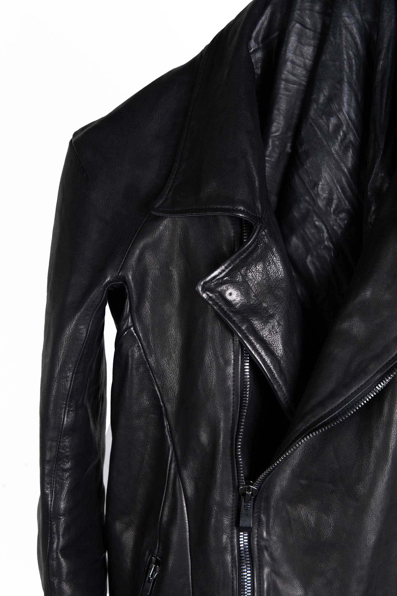 BUFFALO LEATHER DOUBLE BREAST MOTO DARTS SHOULDER BLOUSON LINED JB-3