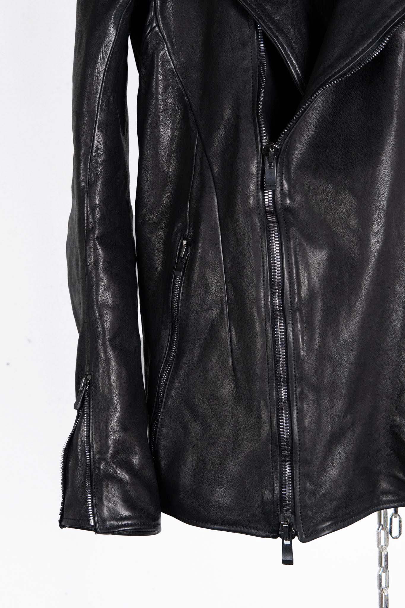 BUFFALO LEATHER DOUBLE BREAST MOTO DARTS SHOULDER BLOUSON LINED JB-3