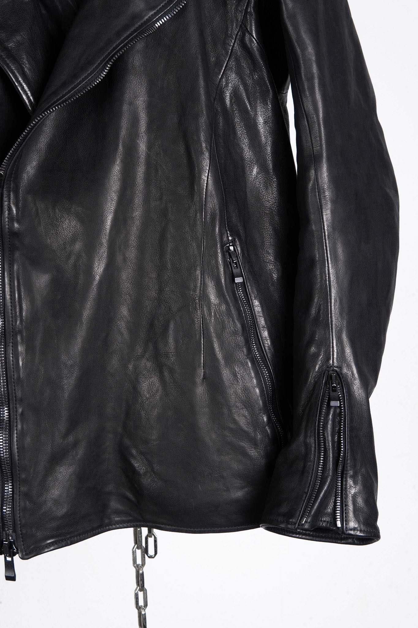 BUFFALO LEATHER DOUBLE BREAST MOTO DARTS SHOULDER BLOUSON LINED JB-3