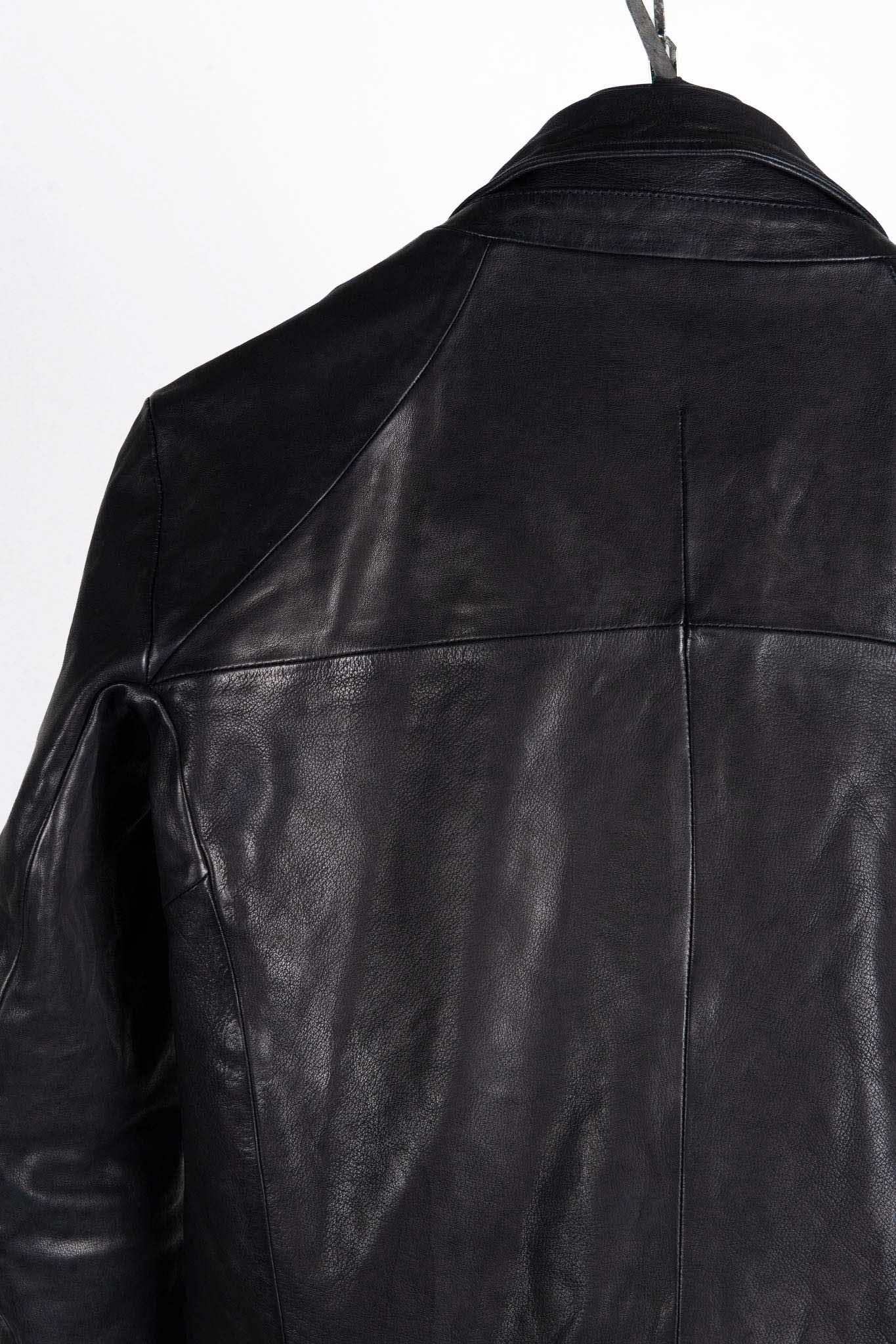 BUFFALO LEATHER DOUBLE BREAST MOTO DARTS SHOULDER BLOUSON LINED JB-3