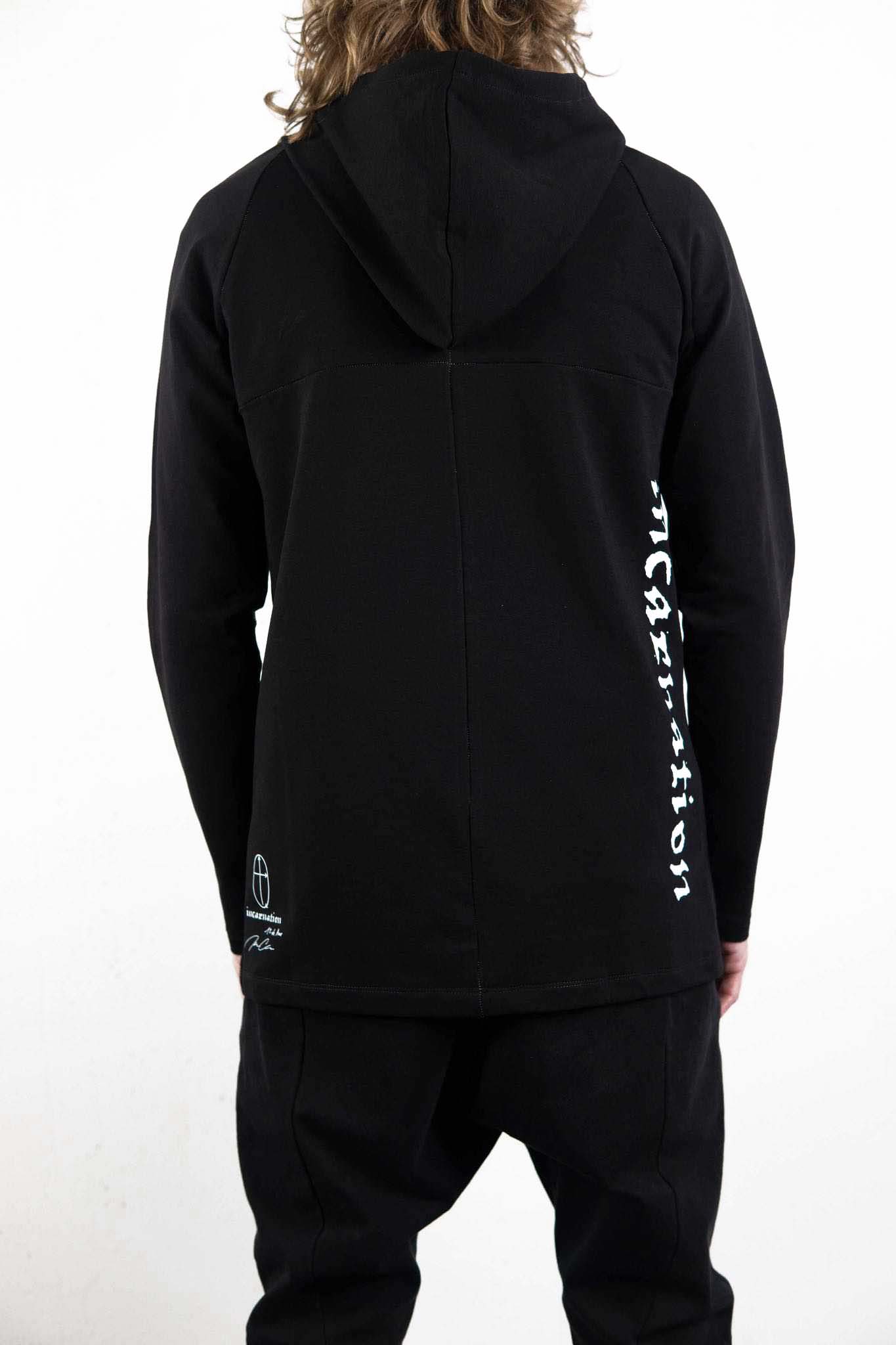 CUT & SAWN HOODED RAGLAN LONG SLEEVE
