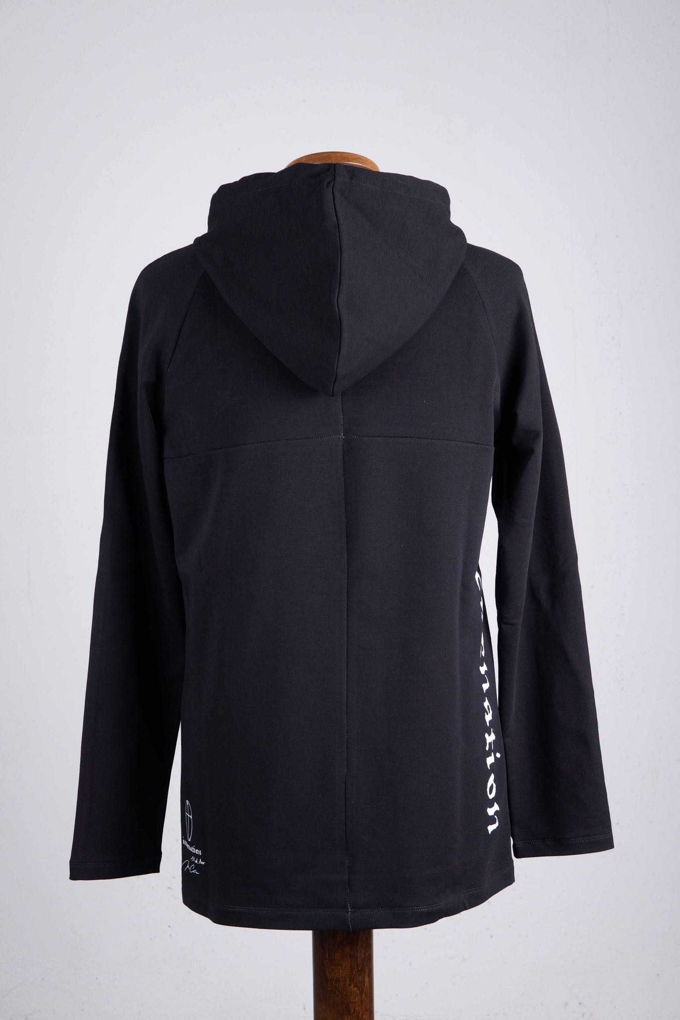 CUT & SAWN HOODED RAGLAN LONG SLEEVE