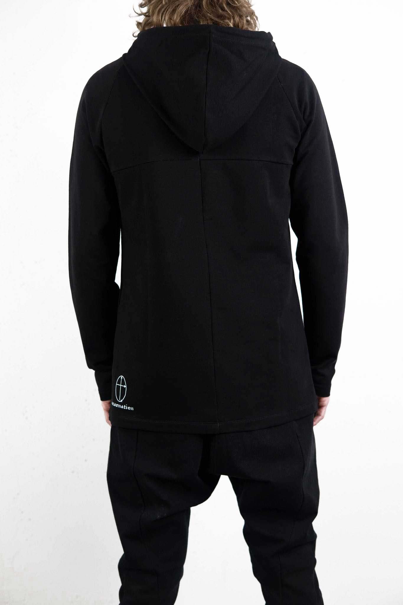 CUT & SAWN HOODED RAGLAN LONG SLEEVE