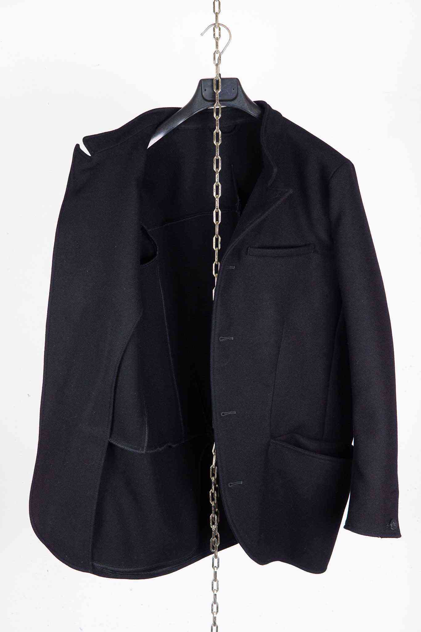 VIRGIN WOOL 100% BOTTON FRONT JACKET UNLINED #3