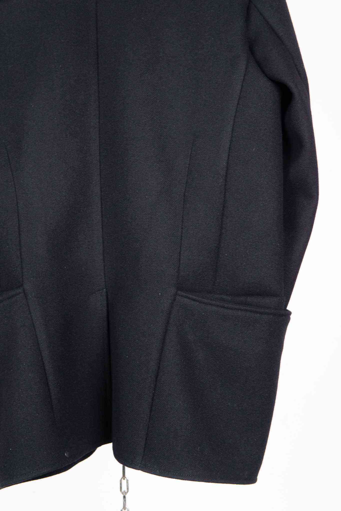 VIRGIN WOOL 100% BOTTON FRONT JACKET UNLINED #3