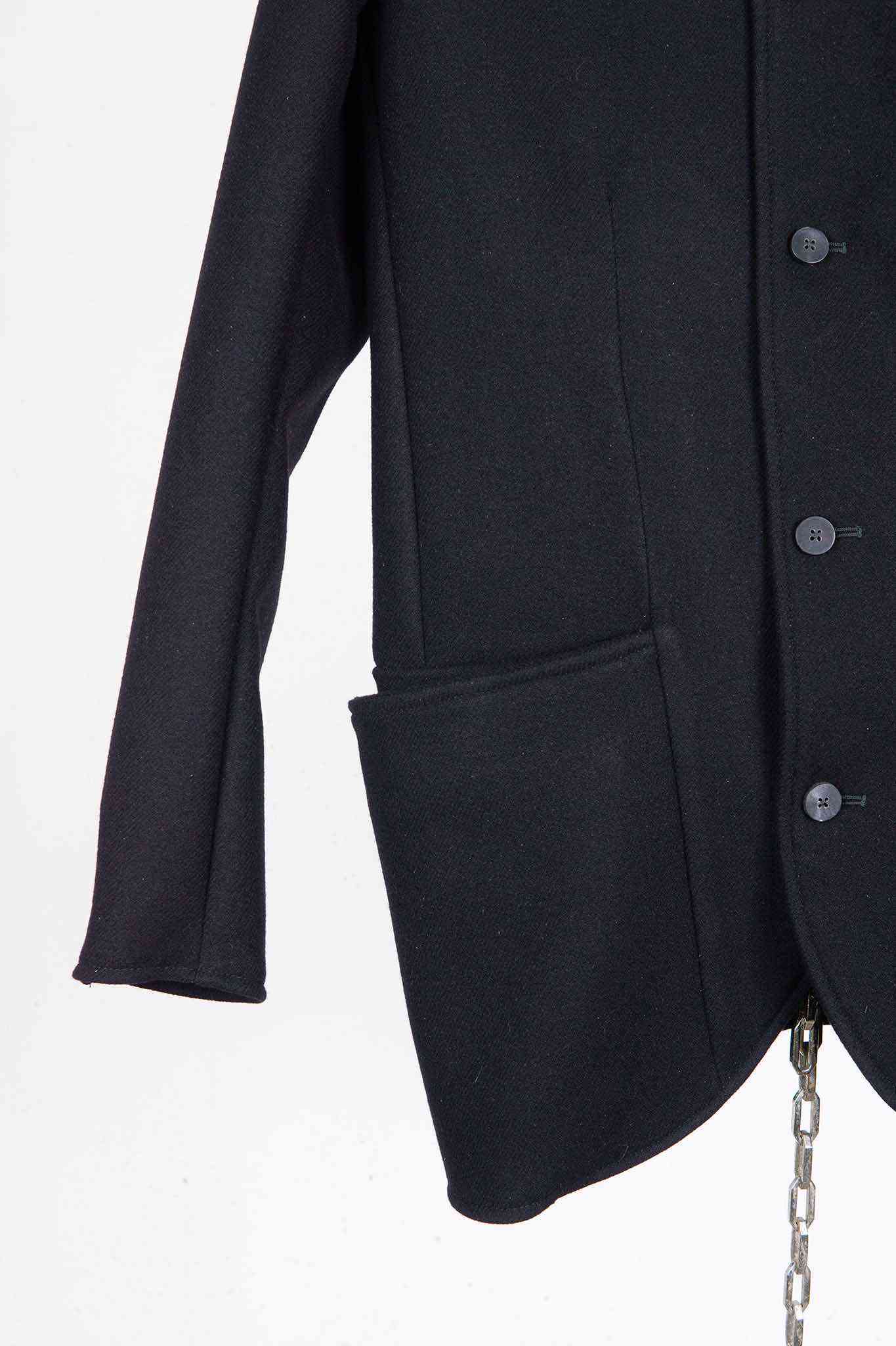 VIRGIN WOOL 100% BOTTON FRONT JACKET UNLINED #3