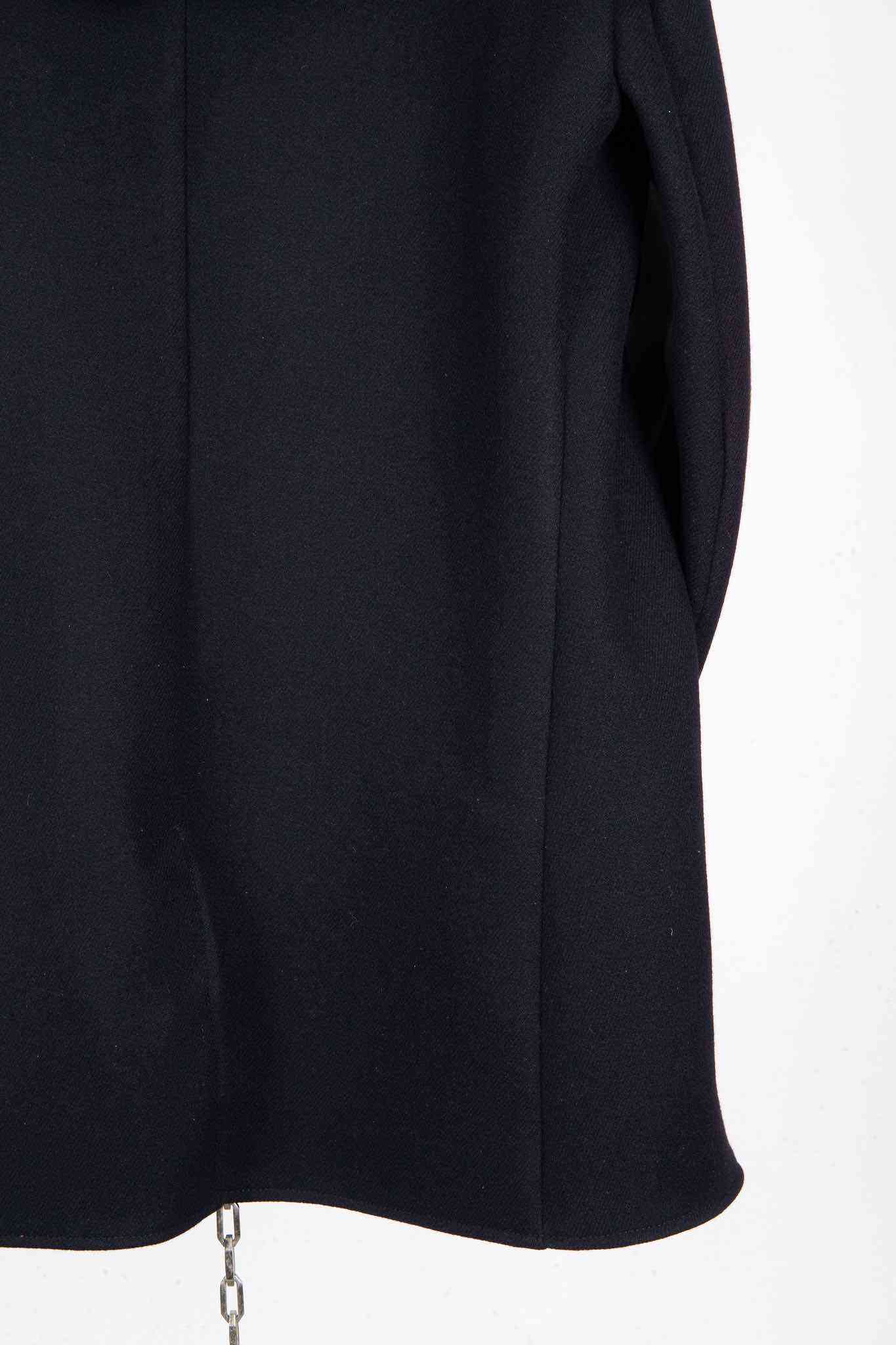 VIRGIN WOOL 100% W/BREAST HOODED BUTTON COAT LINED