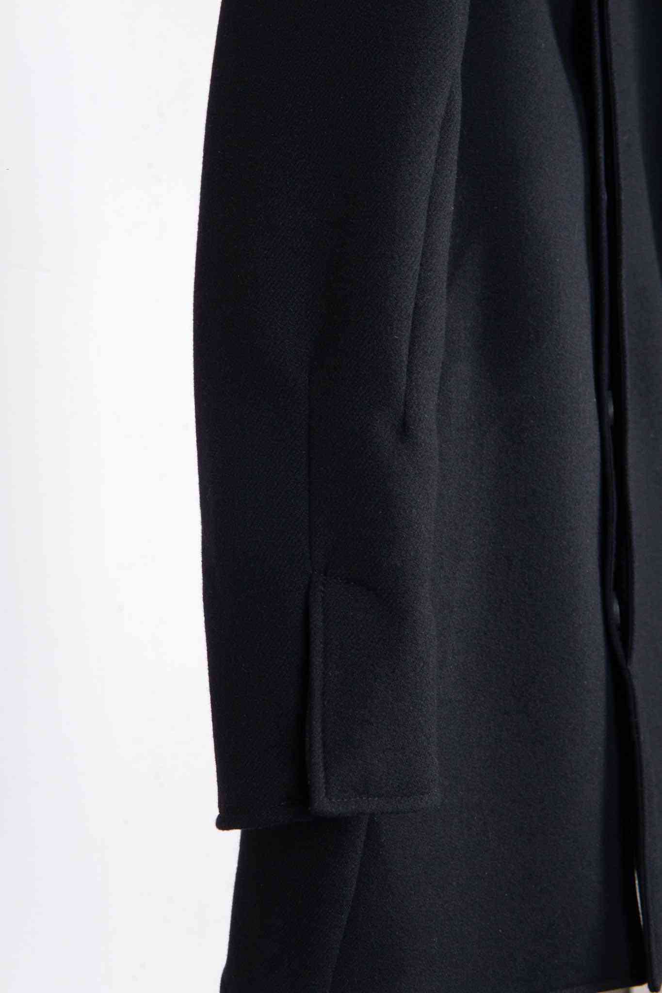 VIRGIN WOOL 100% W/BREAST HOODED BUTTON COAT LINED
