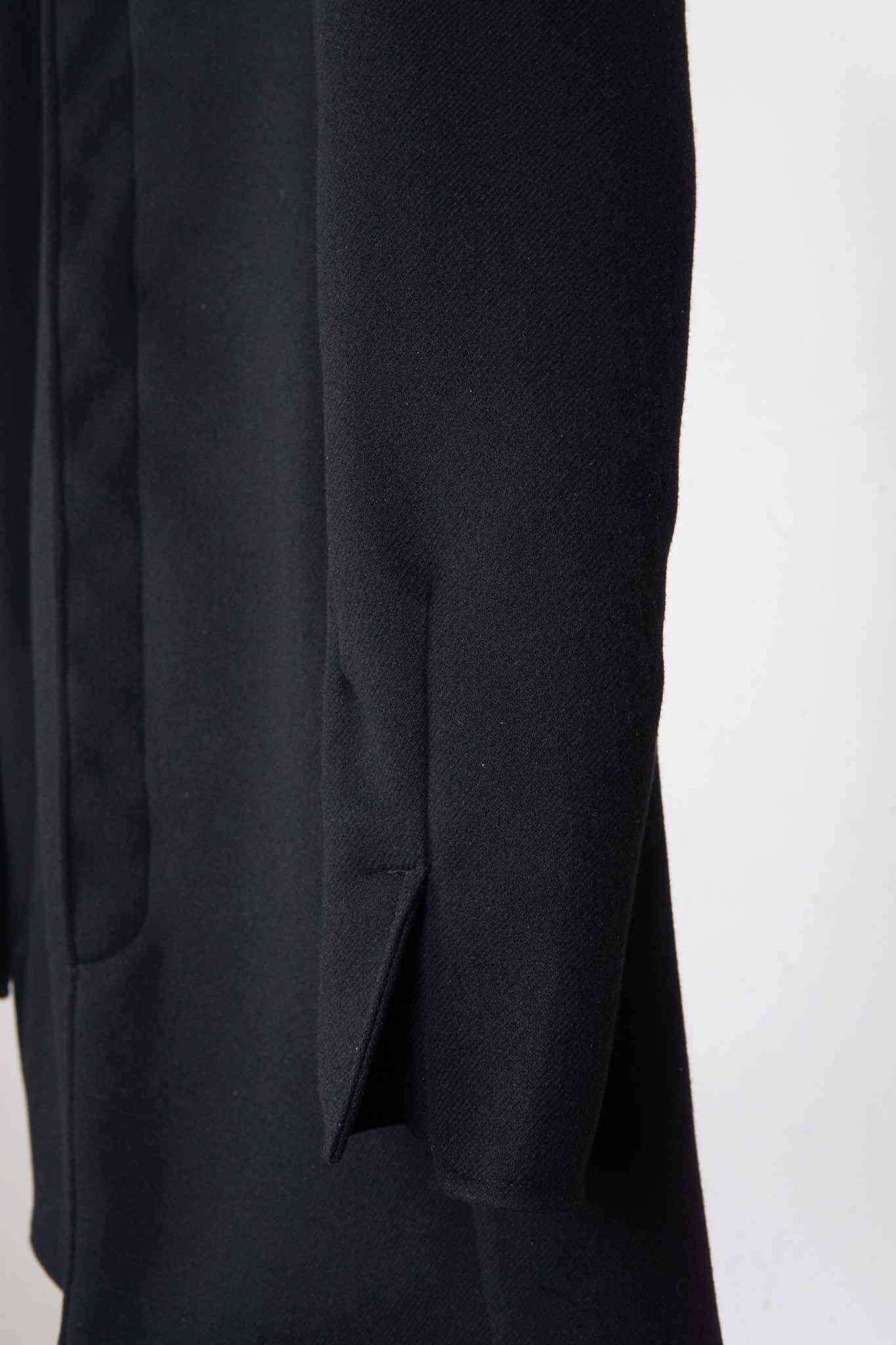 VIRGIN WOOL 100% W/BREAST HOODED BUTTON COAT LINED