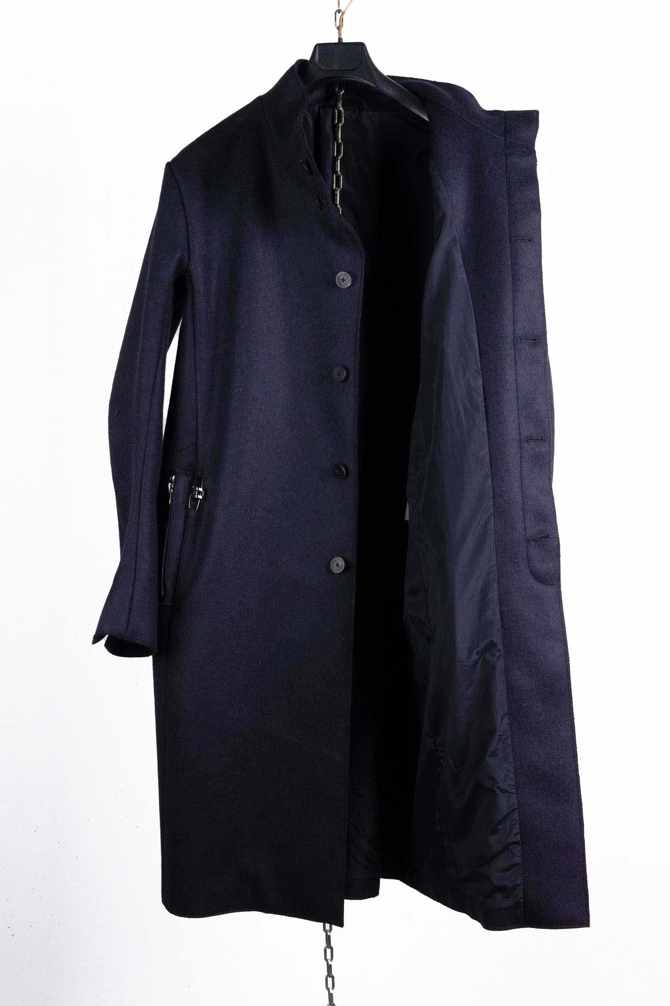 WOOL 100% HI NECK FRY FRONT COAT W/POCKET LINED JCP-2