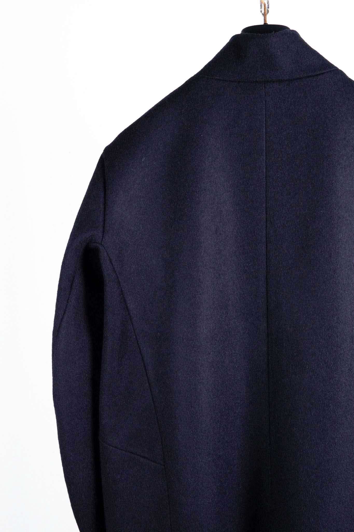 WOOL 100% HI NECK FRY FRONT COAT W/POCKET LINED JCP-2