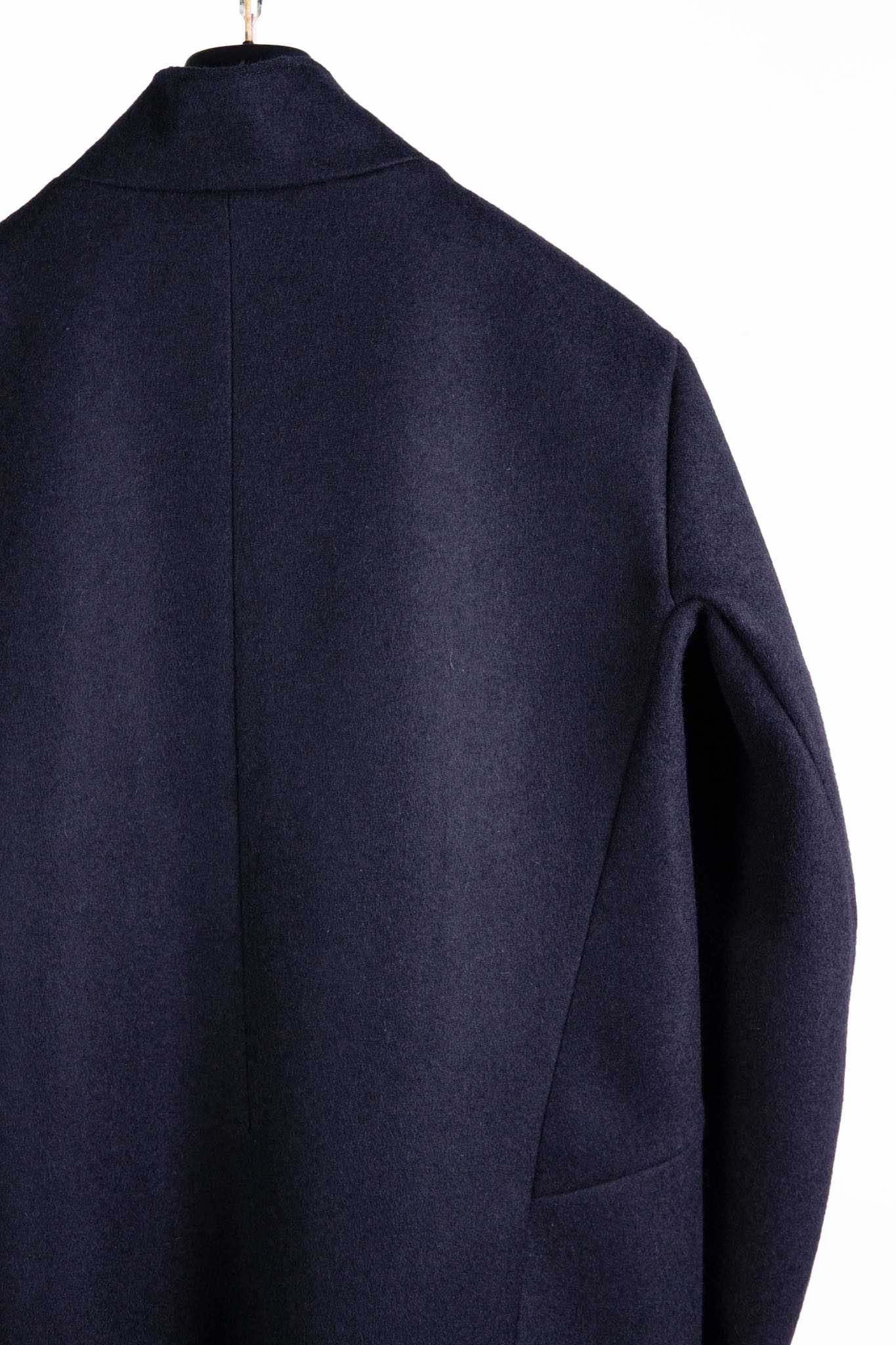 WOOL 100% HI NECK FRY FRONT COAT W/POCKET LINED JCP-2
