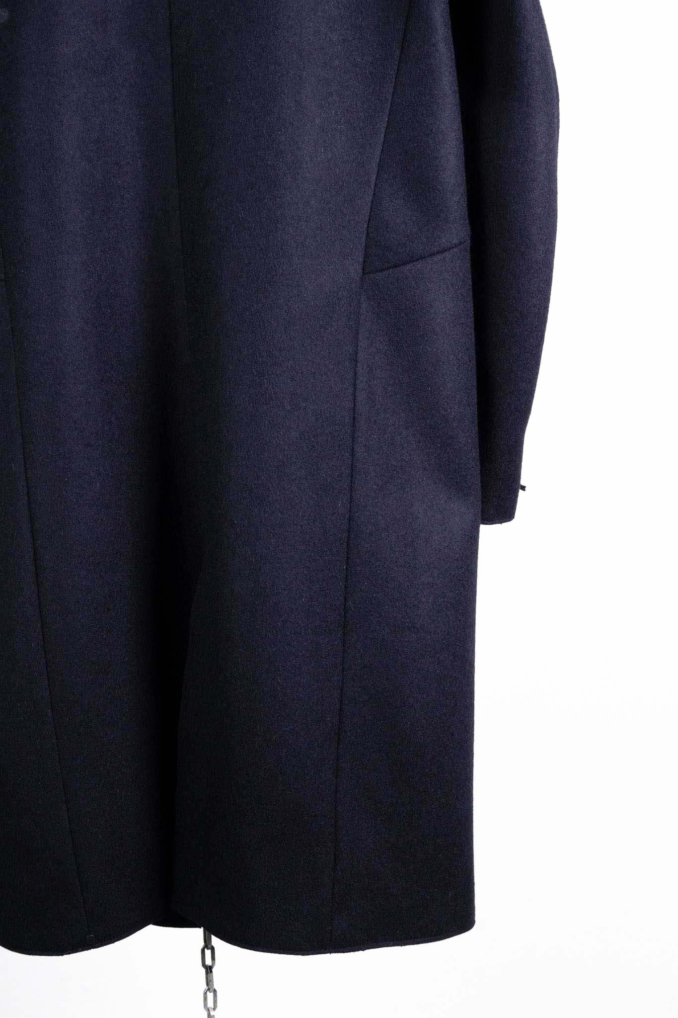 WOOL 100% HI NECK FRY FRONT COAT W/POCKET LINED JCP-2