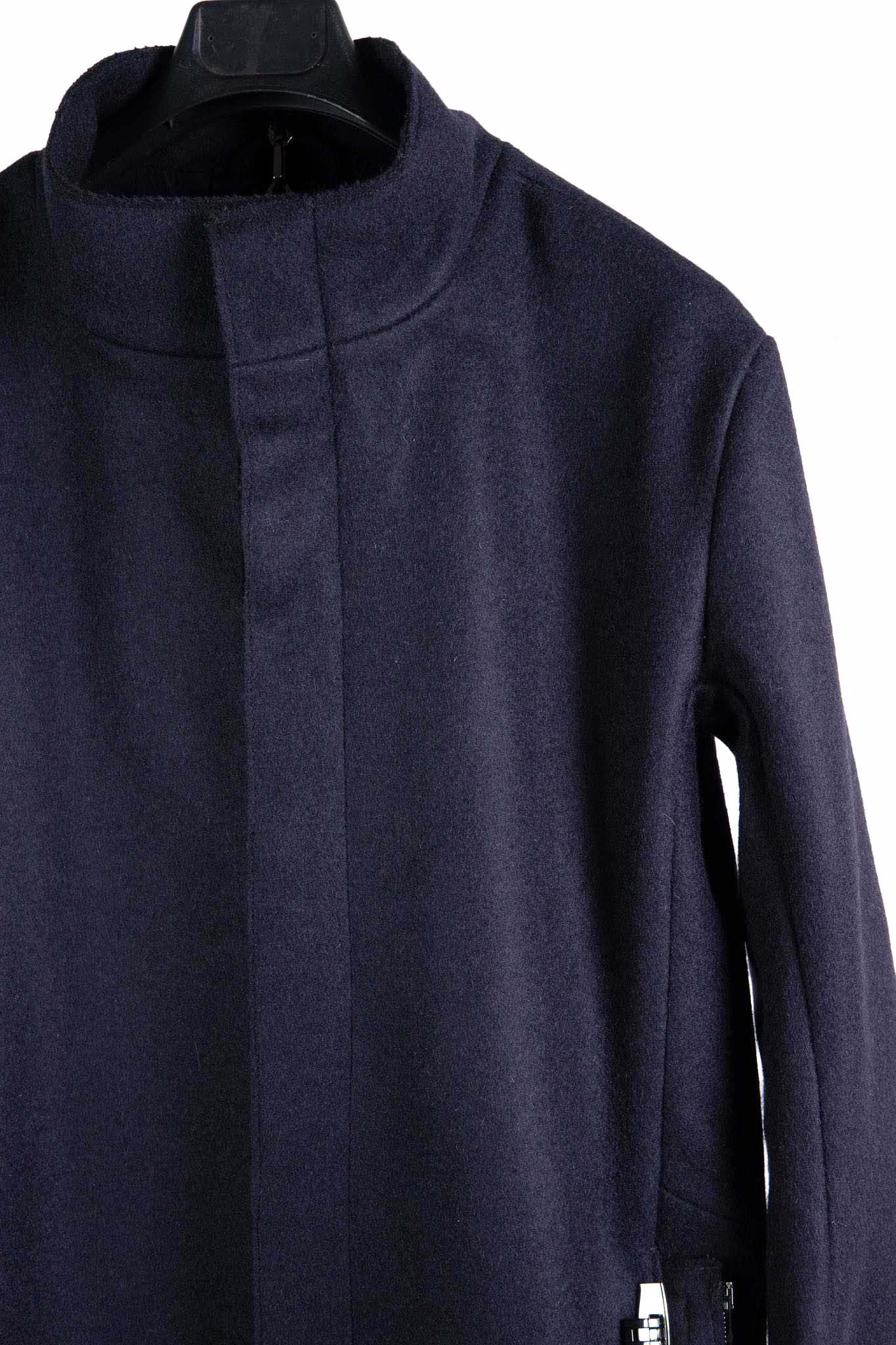 WOOL 100% HI NECK FRY FRONT COAT W/POCKET LINED JCP-2