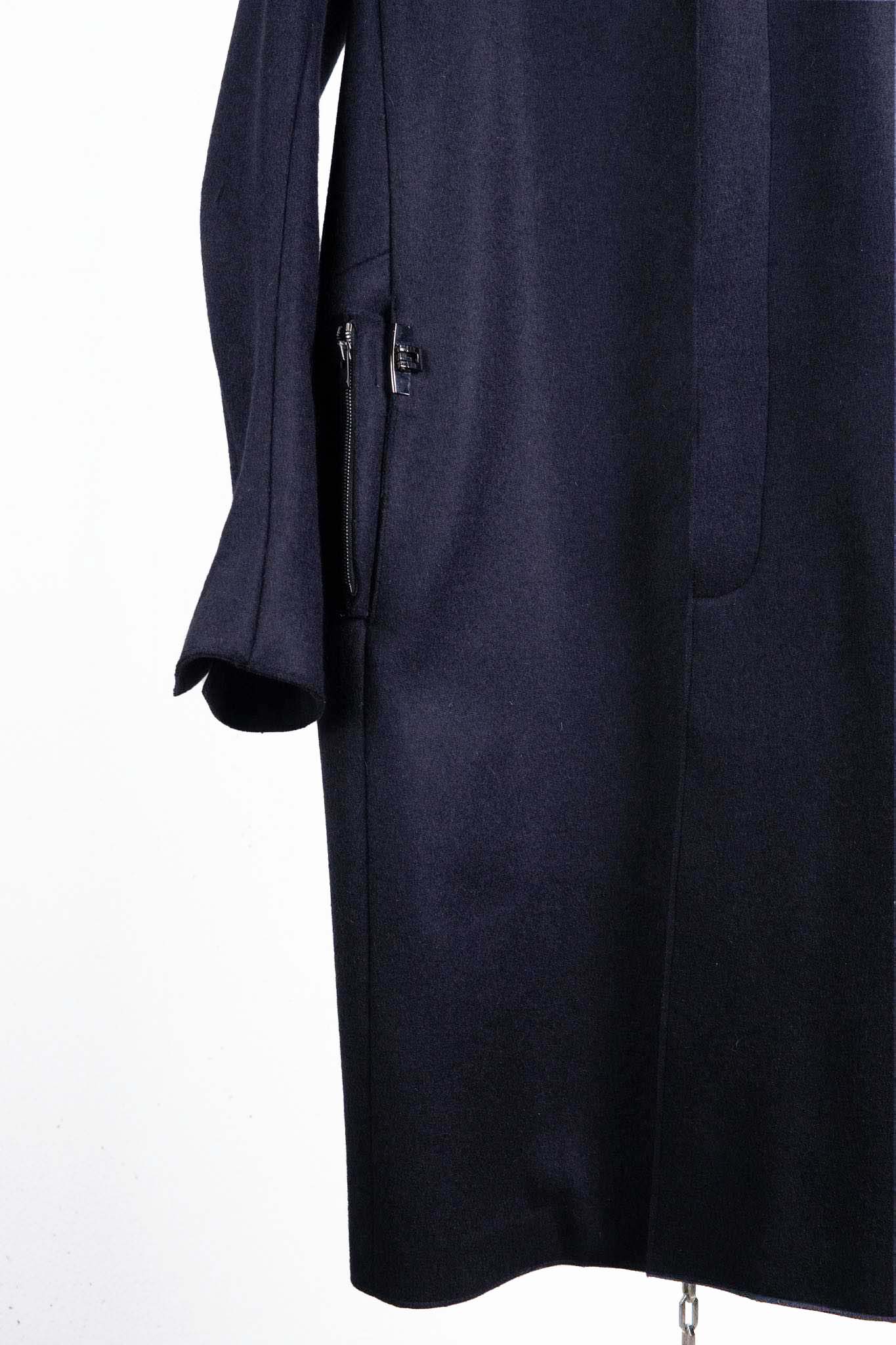 WOOL 100% HI NECK FRY FRONT COAT W/POCKET LINED JCP-2