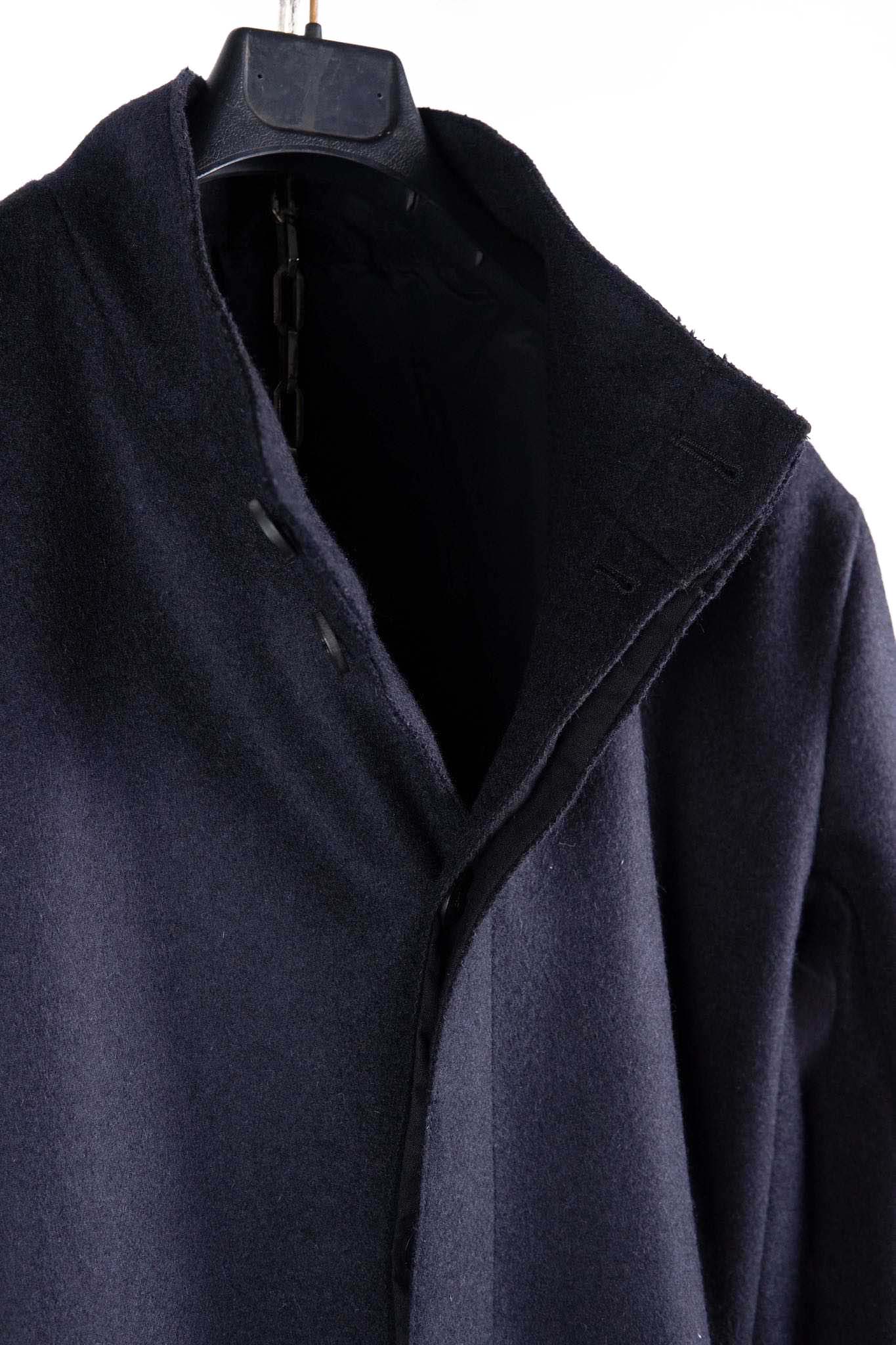 WOOL 100% HI NECK FRY FRONT COAT W/POCKET LINED JCP-2