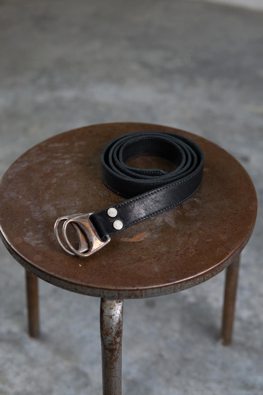 CALF LEATHER BELT D-RING #2