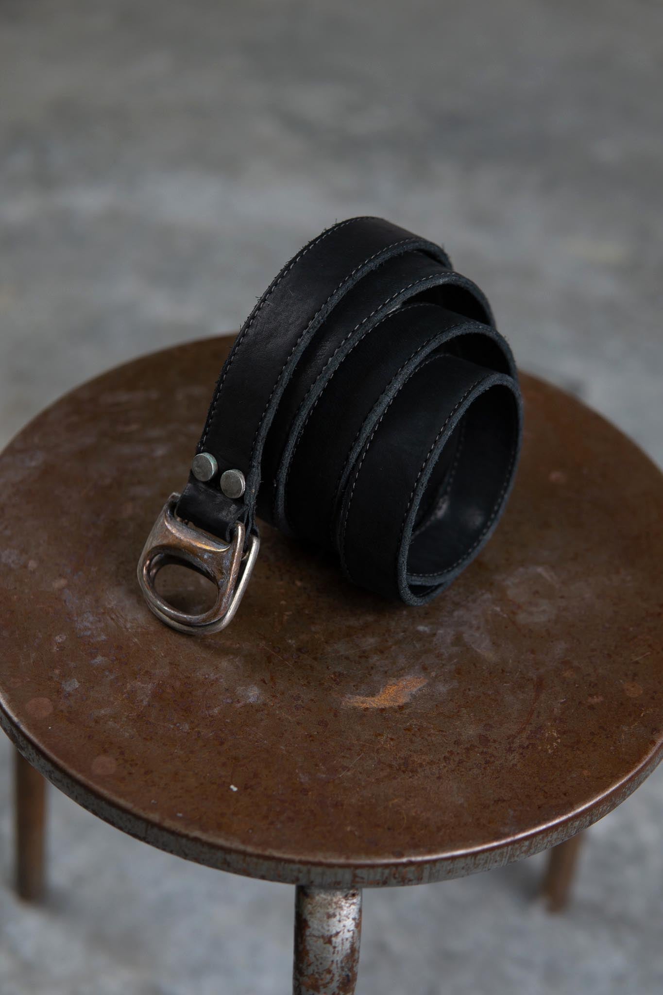 CALF LEATHER BELT D-RING #2