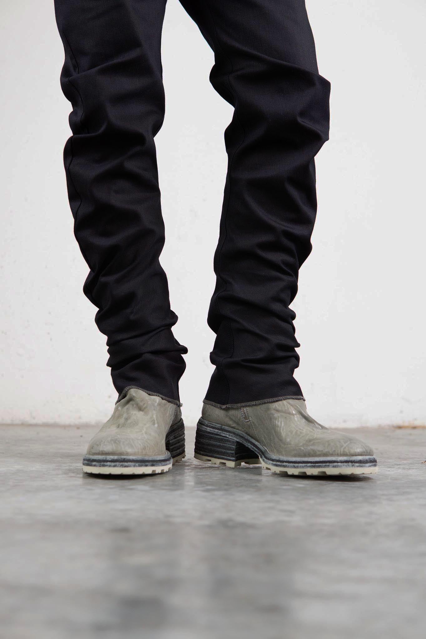 HORSE WHTE RG LEATHER SZ-1L SIDE ZIP LONG LINED #2LEATHER SOLES+VIBRAM  PIECE DYED