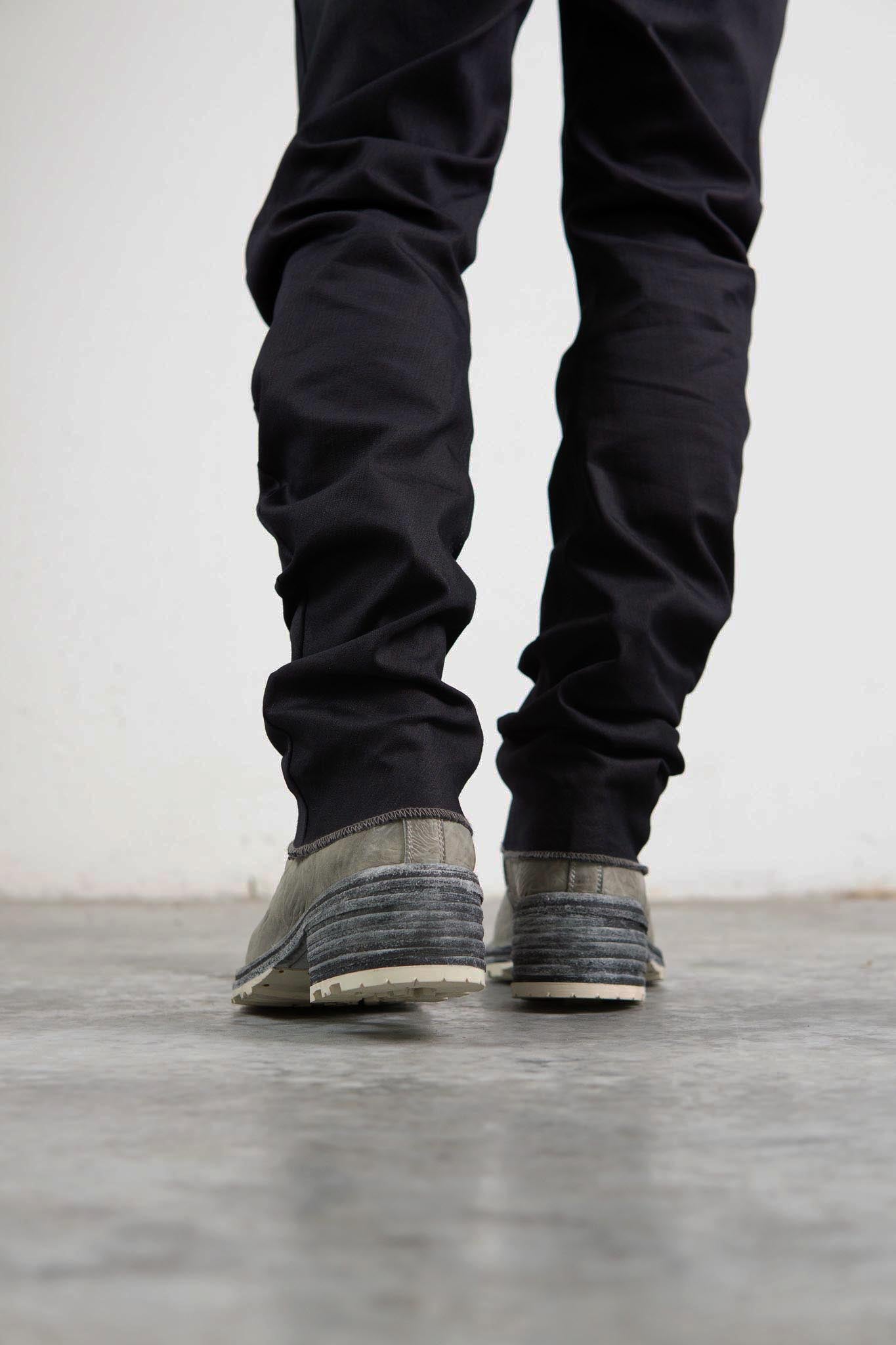 HORSE WHTE RG LEATHER SZ-1L SIDE ZIP LONG LINED #2LEATHER SOLES+VIBRAM  PIECE DYED