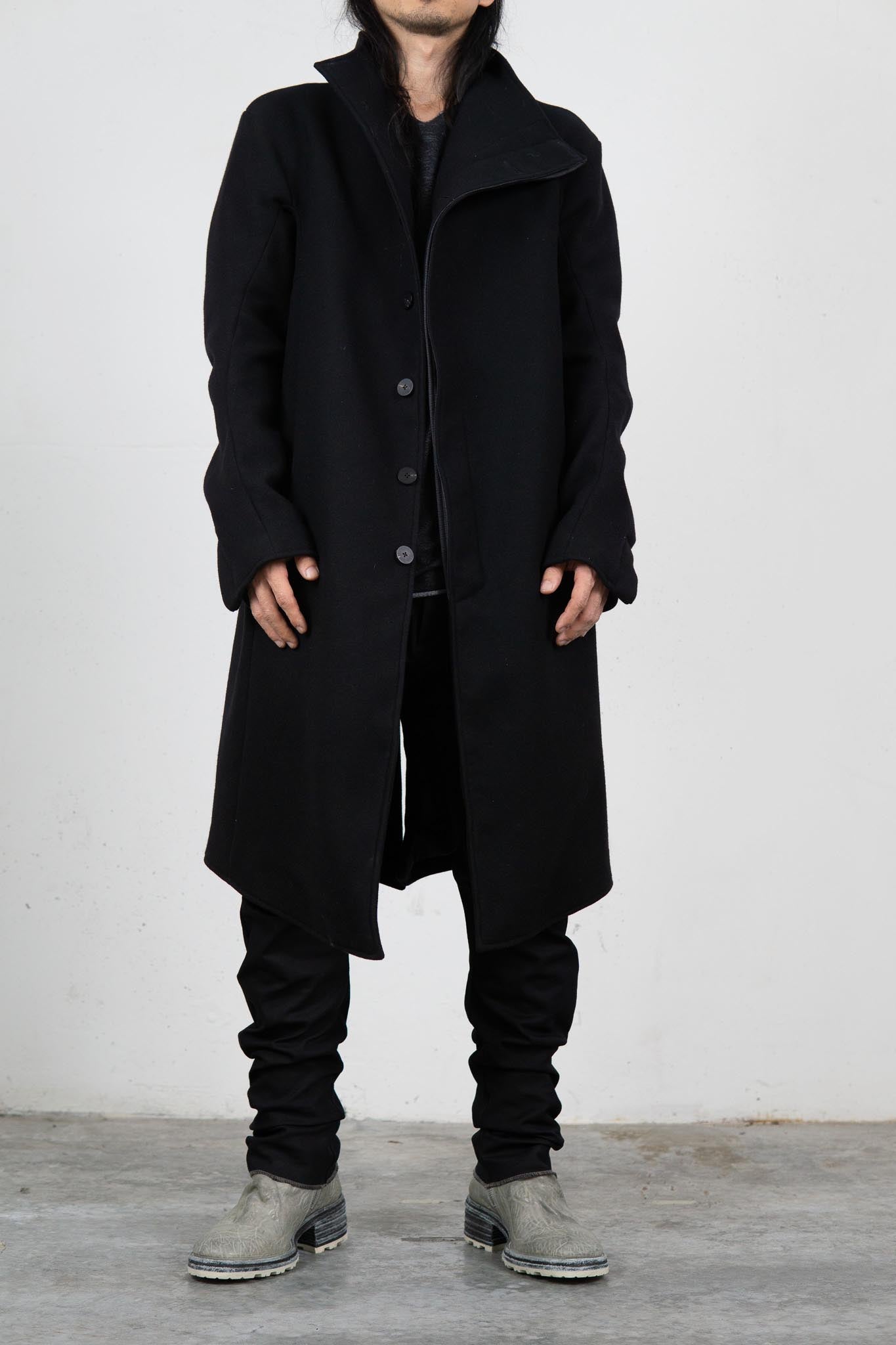 WOOL 100% HIGH NECK FRY FRONT BTN COAT LINED JCP-4B