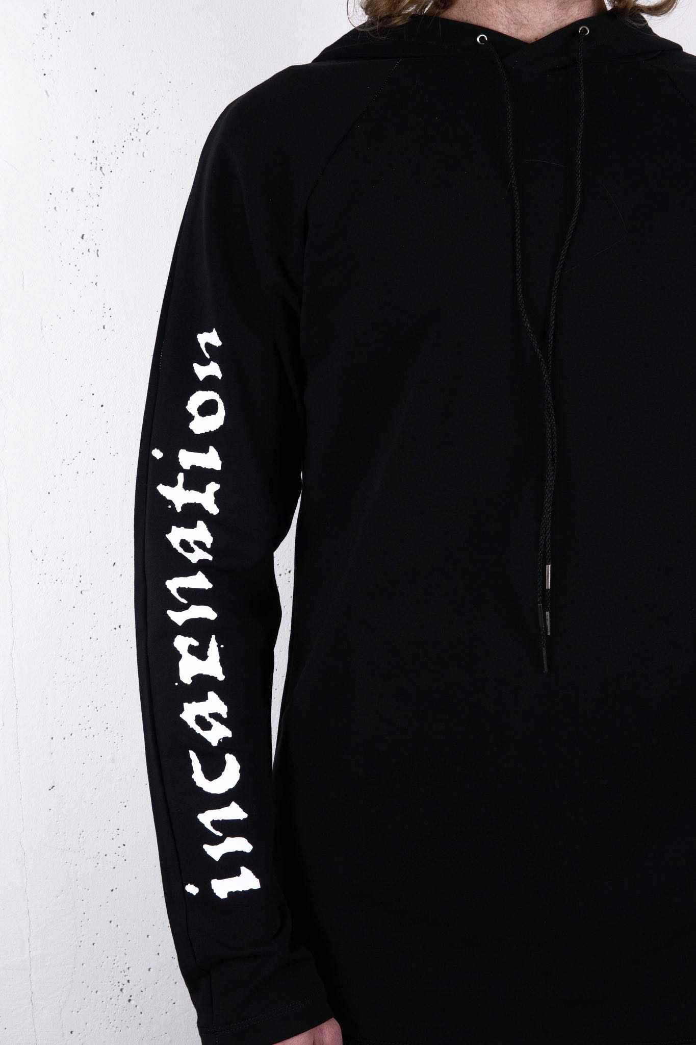 CUT & SAWN HOODED RAGLAN LONG SLEEVE