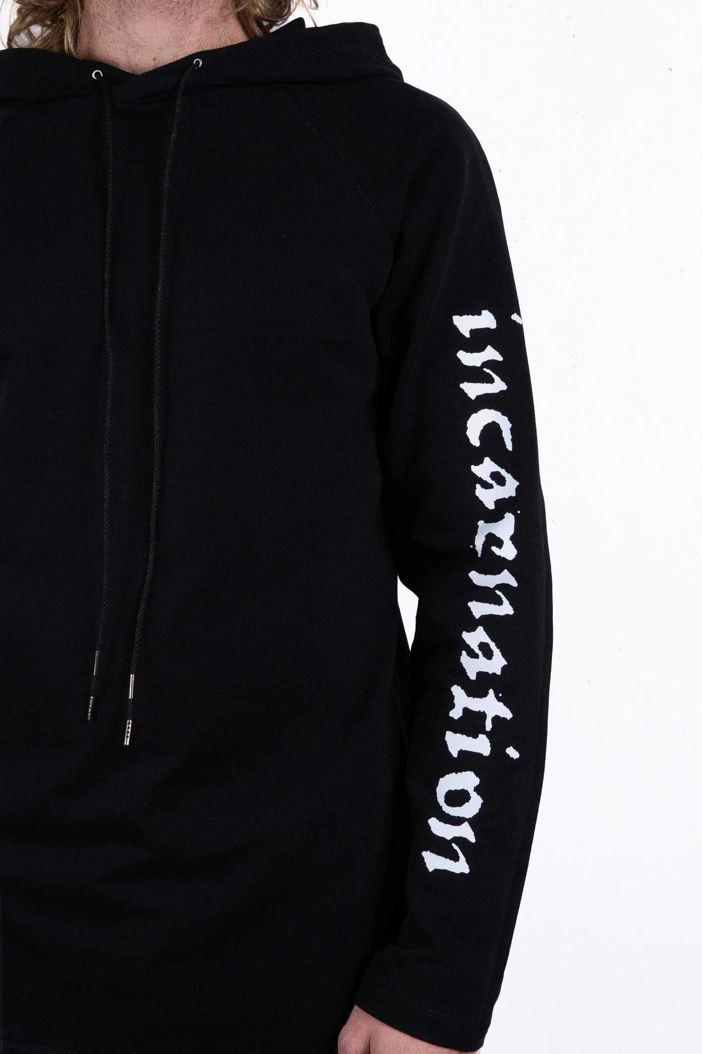 CUT & SAWN HOODED RAGLAN LONG SLEEVE