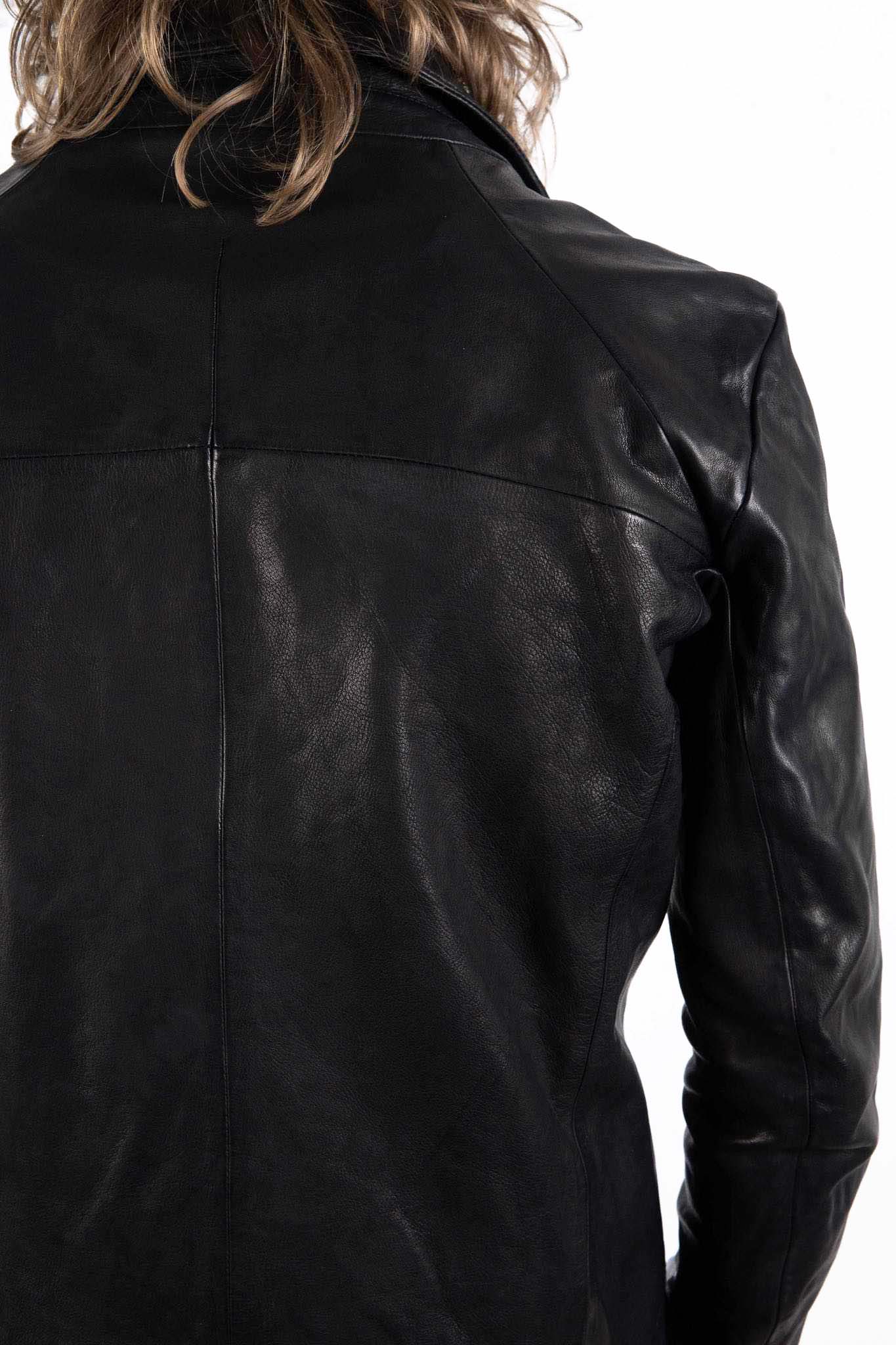 BUFFALO LEATHER DOUBLE BREAST MOTO DARTS SHOULDER BLOUSON LINED JB-3