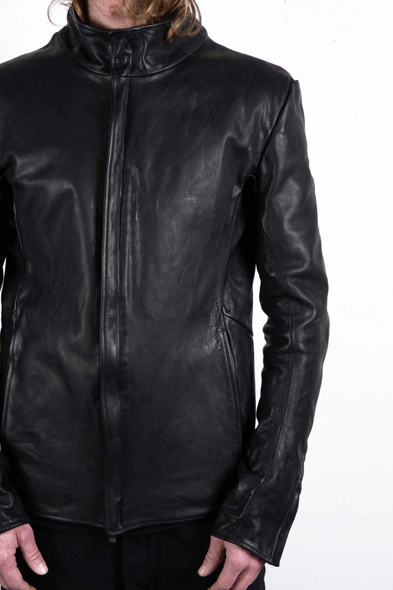 HEAVY WEIGHT BABY CALF LEATHER HI COLLAR ZIP BLOUSON JB-5 TYPE 2