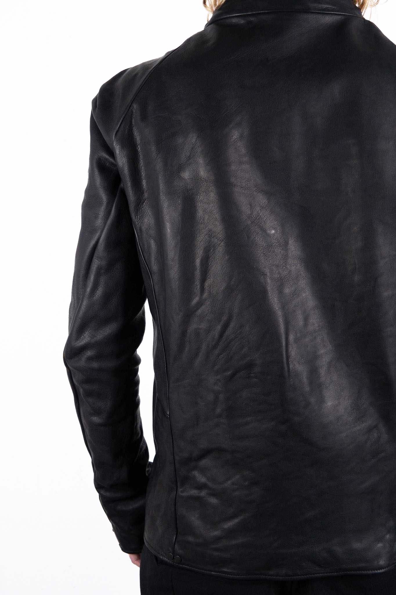 HEAVY WEIGHT BABY CALF LEATHER HI COLLAR ZIP BLOUSON JB-5 TYPE 2