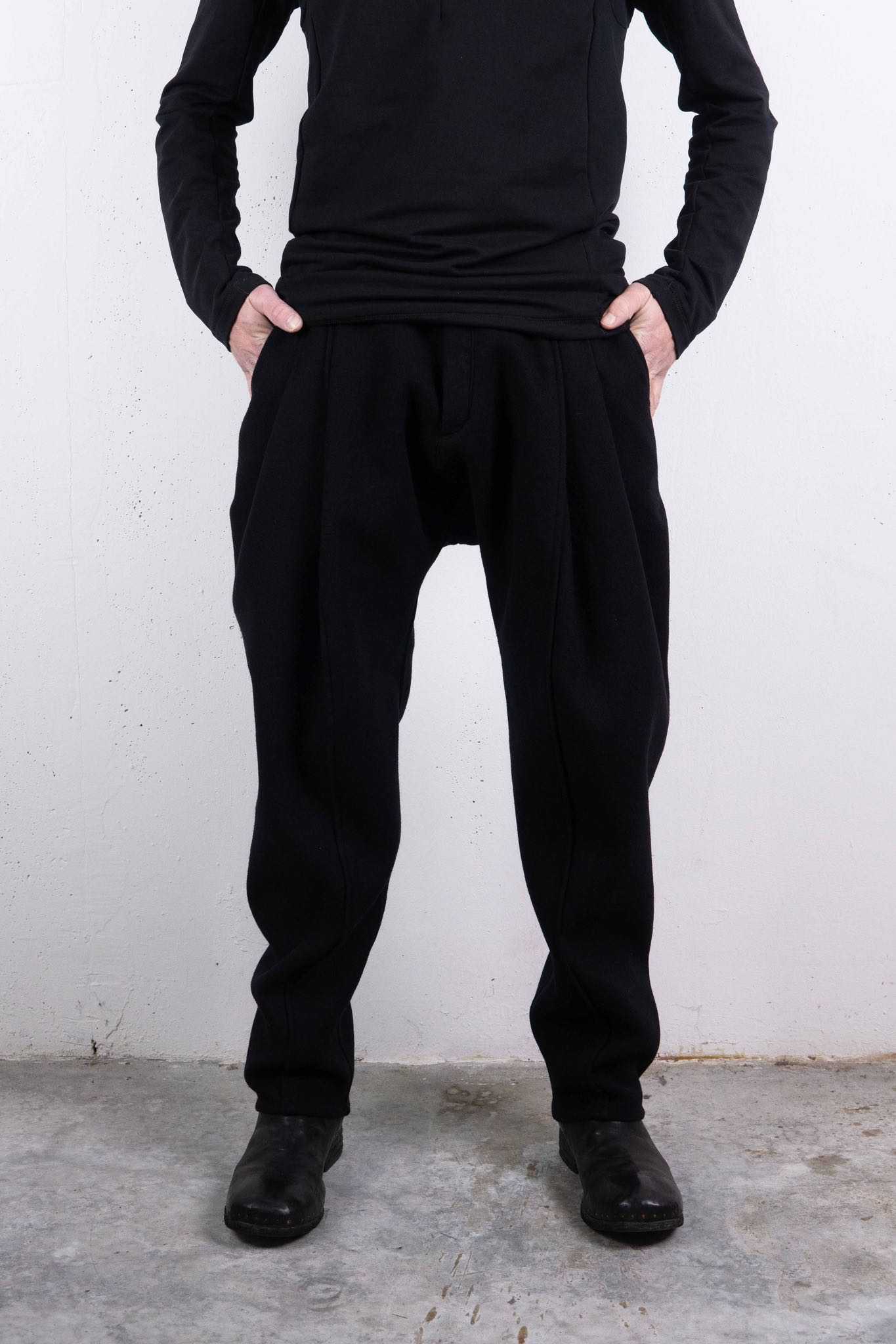VIRGIN WOOL 100% PANTS PANTS 2 TUCK UNLINED BP-1