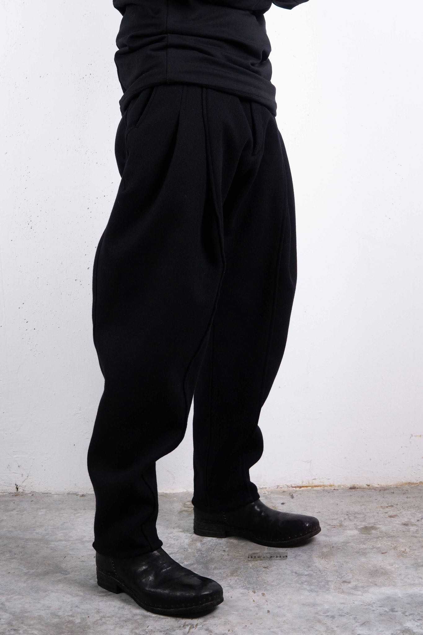 VIRGIN WOOL 100% PANTS PANTS 2 TUCK UNLINED BP-1