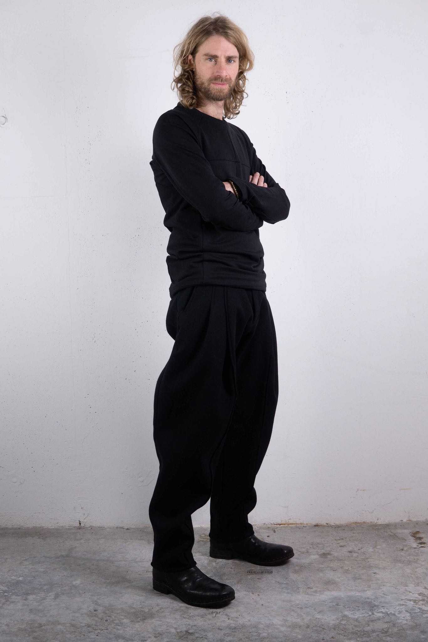 VIRGIN WOOL 100% PANTS PANTS 2 TUCK UNLINED BP-1