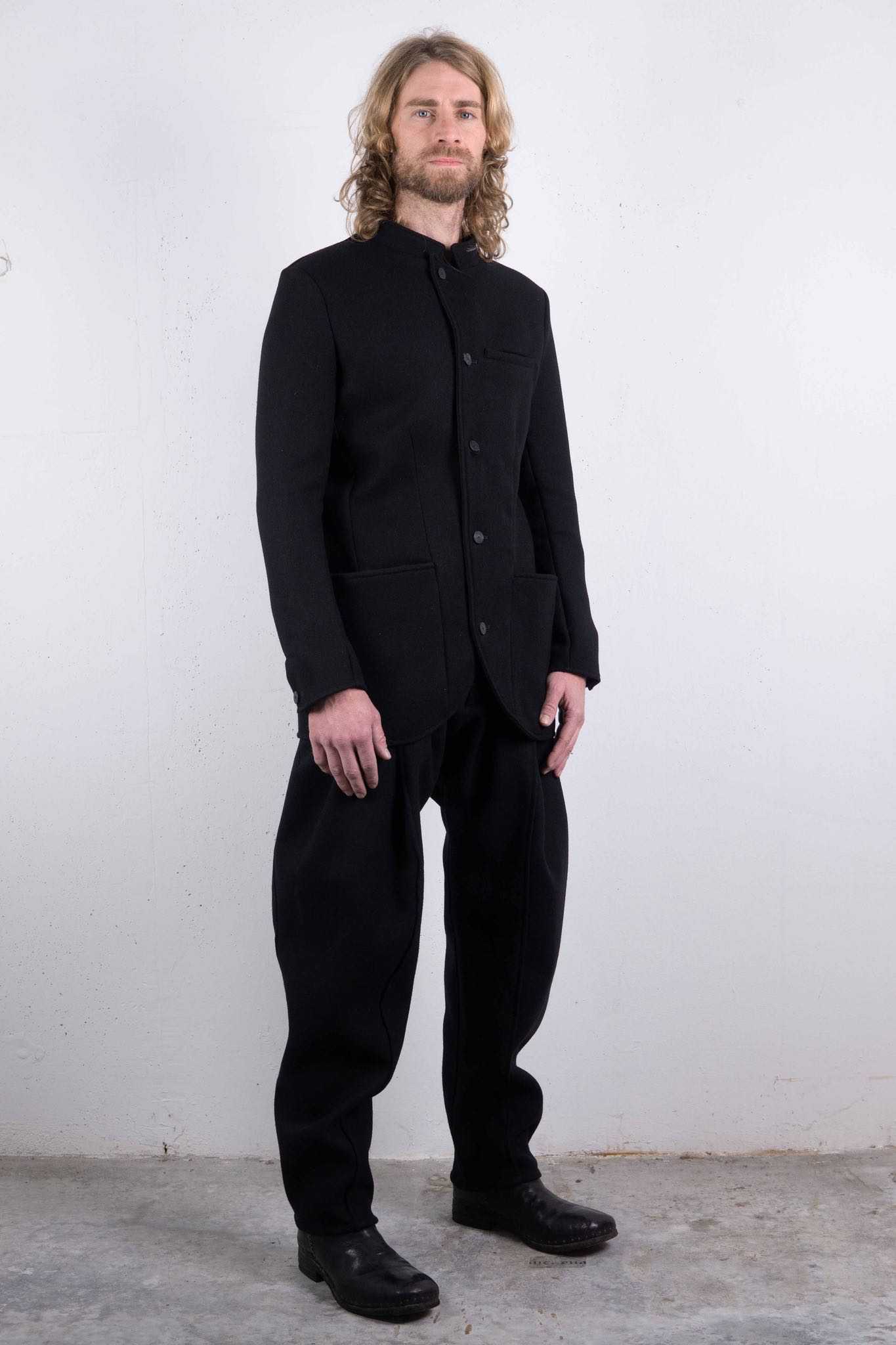 VIRGIN WOOL 100% BOTTON FRONT JACKET UNLINED #3