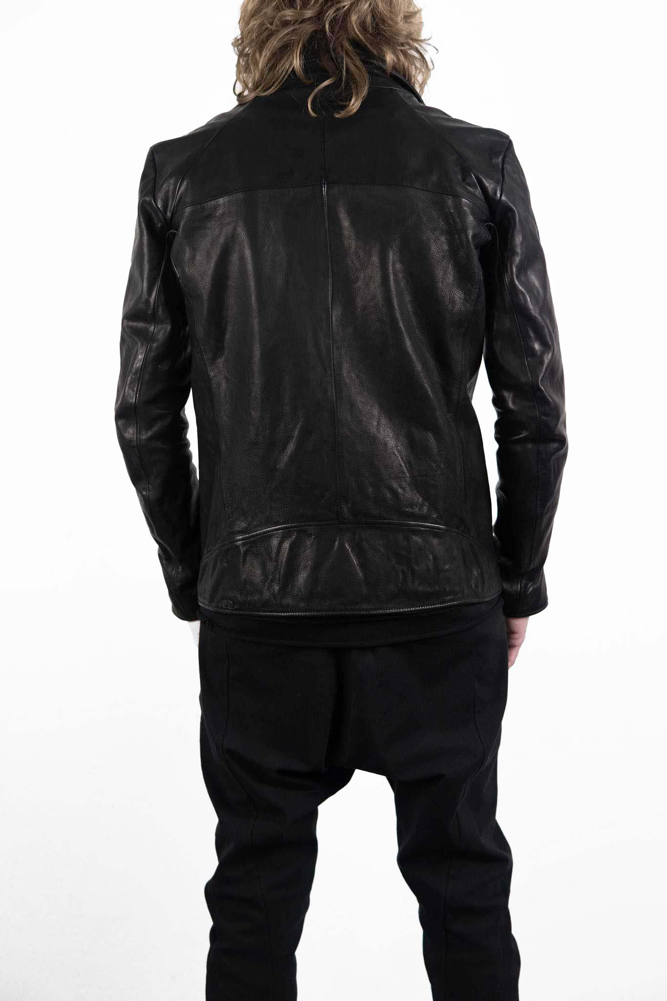 BUFFALO LEATHER DOUBLE BREAST MOTO DARTS SHOULDER BLOUSON LINED JB-3