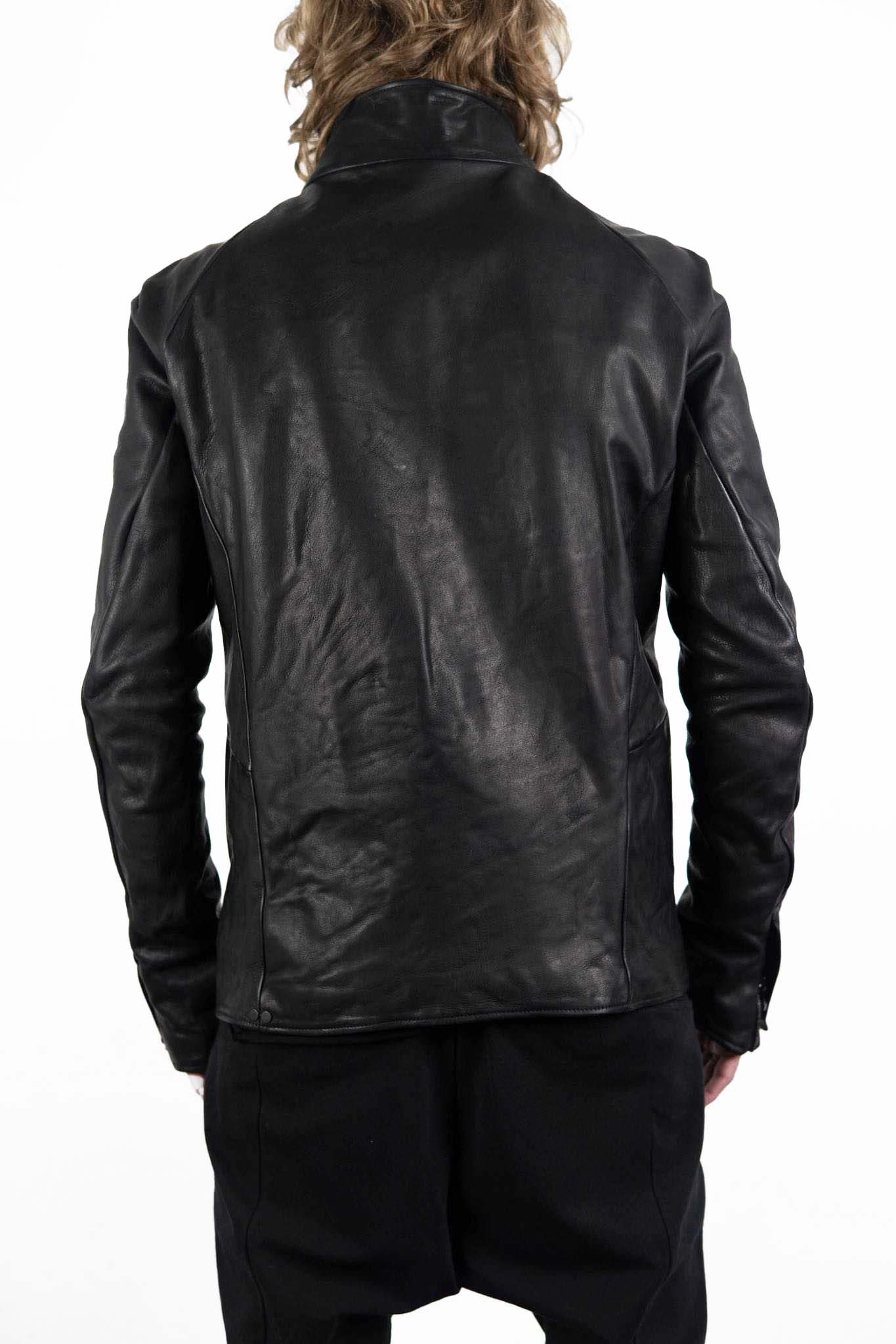 HEAVY WEIGHT BABY CALF LEATHER HI COLLAR ZIP BLOUSON JB-5 TYPE 2