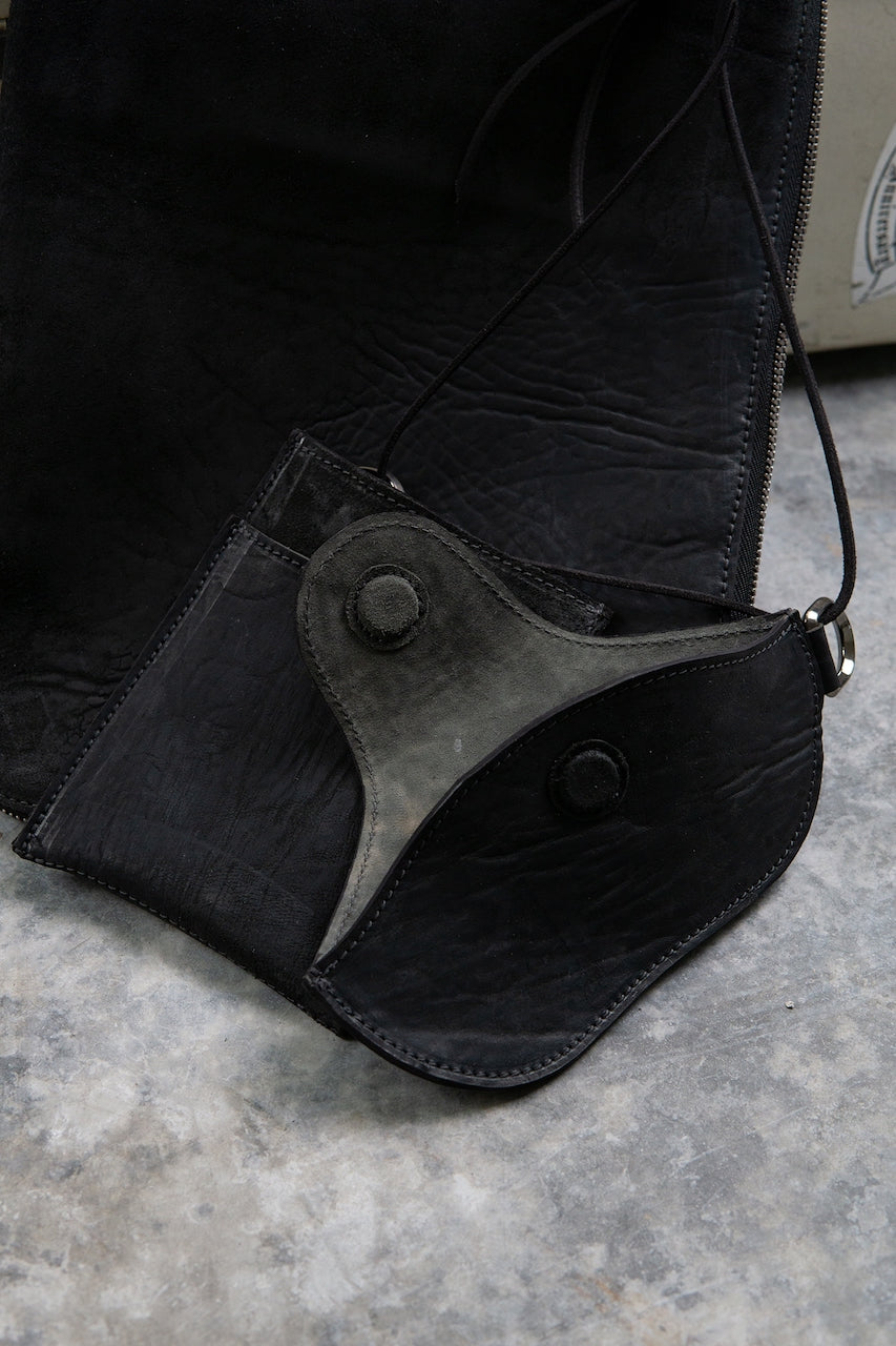 HORSE BUTT RG LEATHER BAG TOTO WB-1 UNLINED WITH SMALL PURSE AND GLASSES CASE