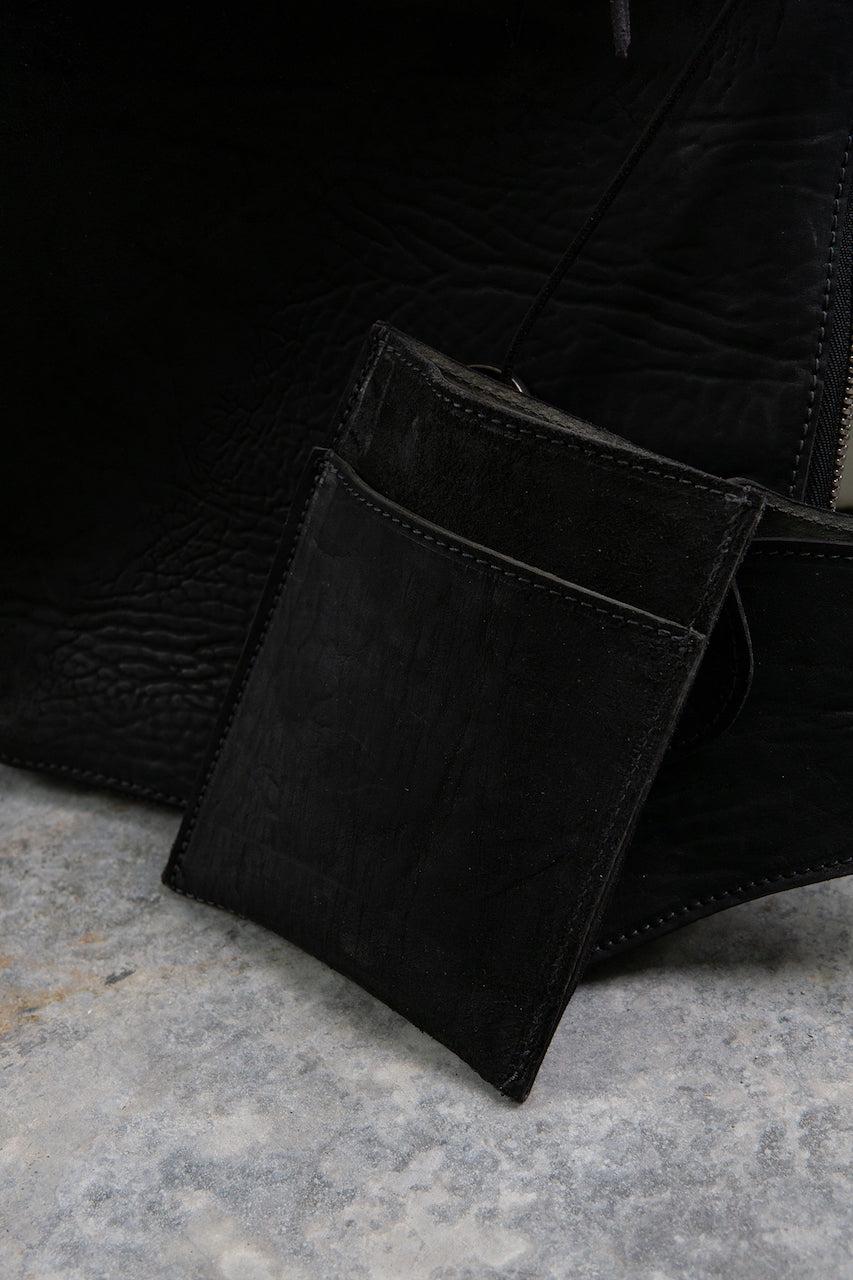 HORSE BUTT RG LEATHER BAG TOTO WB-1 UNLINED WITH SMALL PURSE AND GLASSES CASE