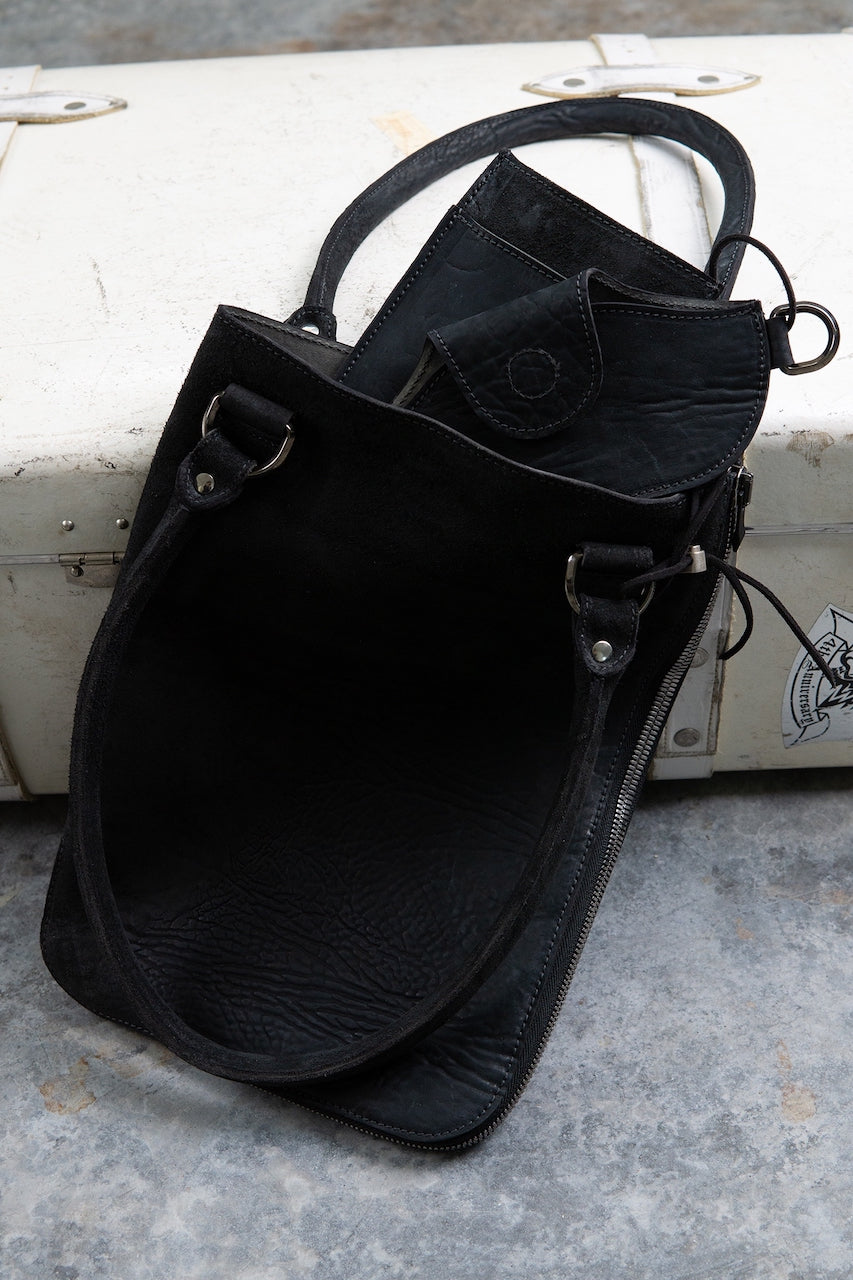 HORSE BUTT RG LEATHER BAG TOTO WB-1 UNLINED WITH SMALL PURSE AND GLASSES CASE