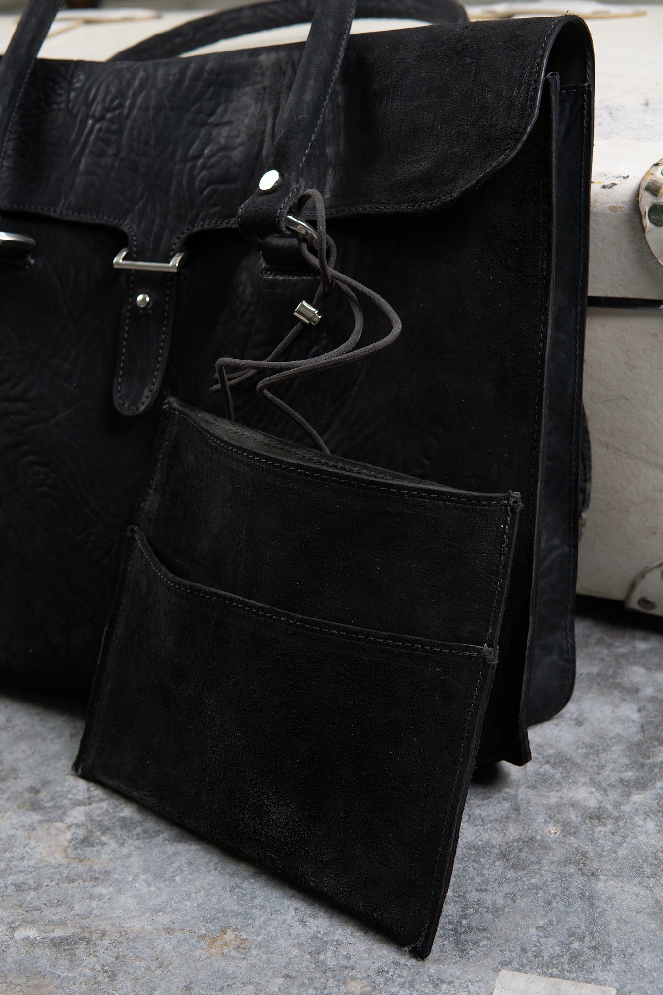 HORSE BUTT RG LEATHER BAG TOTO WB-3 UNLINED WITH MEDIUM PURSE