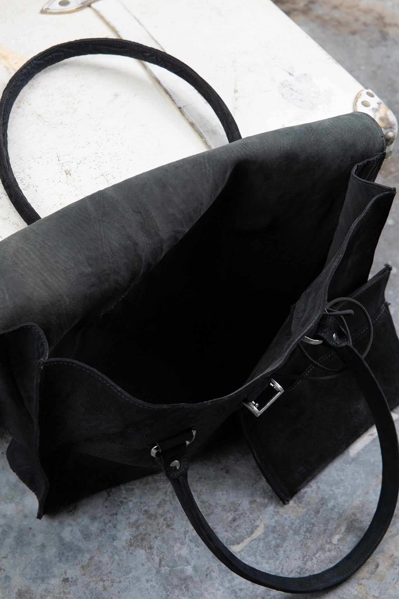 HORSE BUTT RG LEATHER BAG TOTO WB-3 UNLINED WITH MEDIUM PURSE