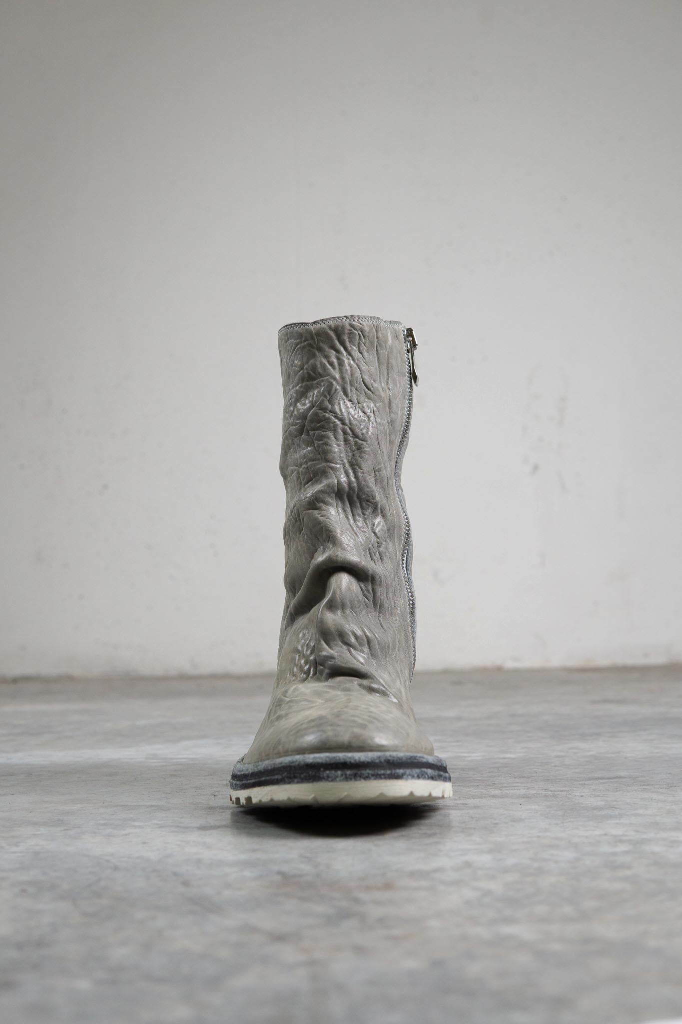 HORSE WHTE RG LEATHER SZ-1L SIDE ZIP LONG LINED #2LEATHER SOLES+VIBRAM  PIECE DYED