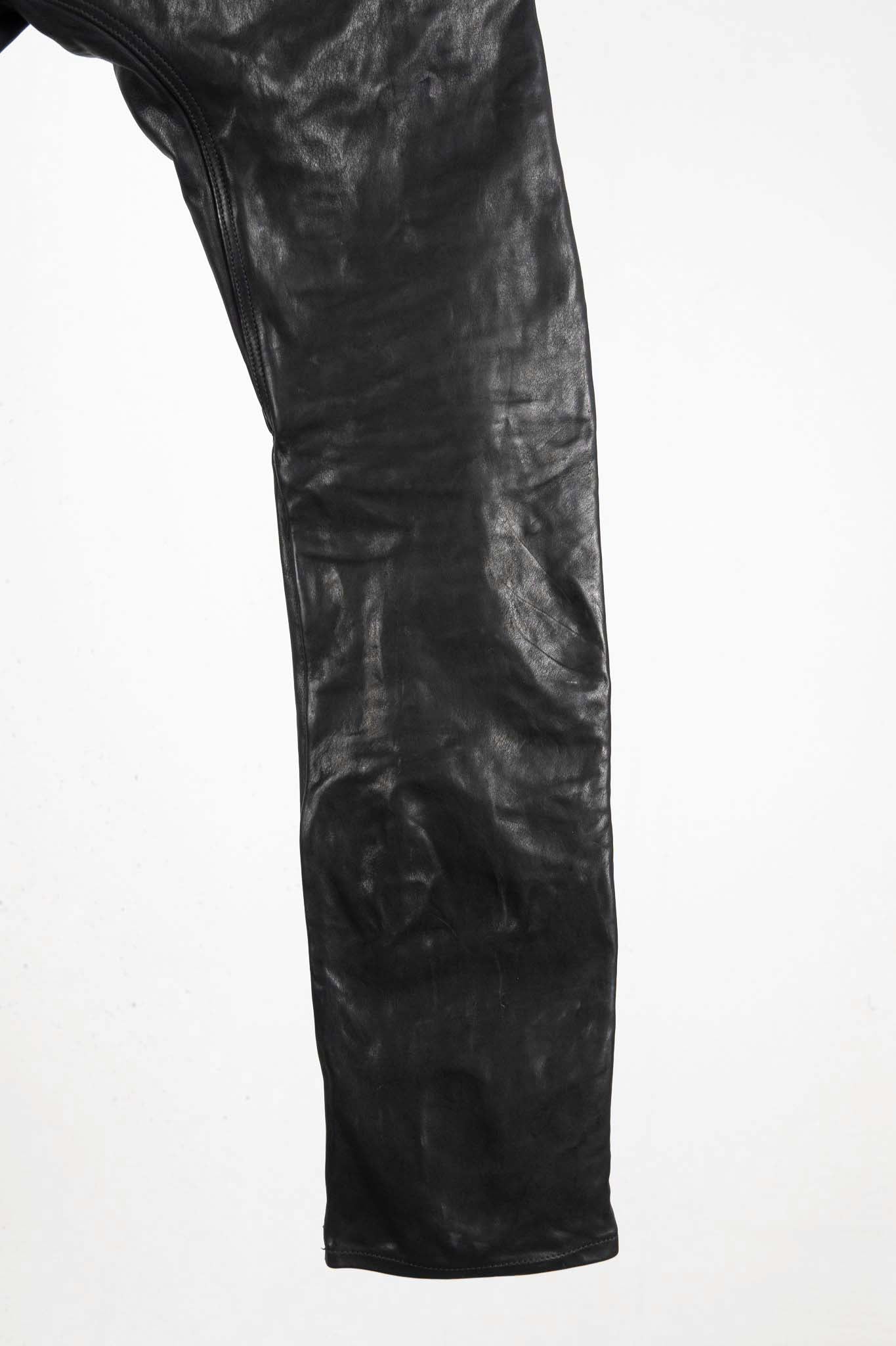 CALF  LEATHER PANTS PMTP-1 HALF LINED