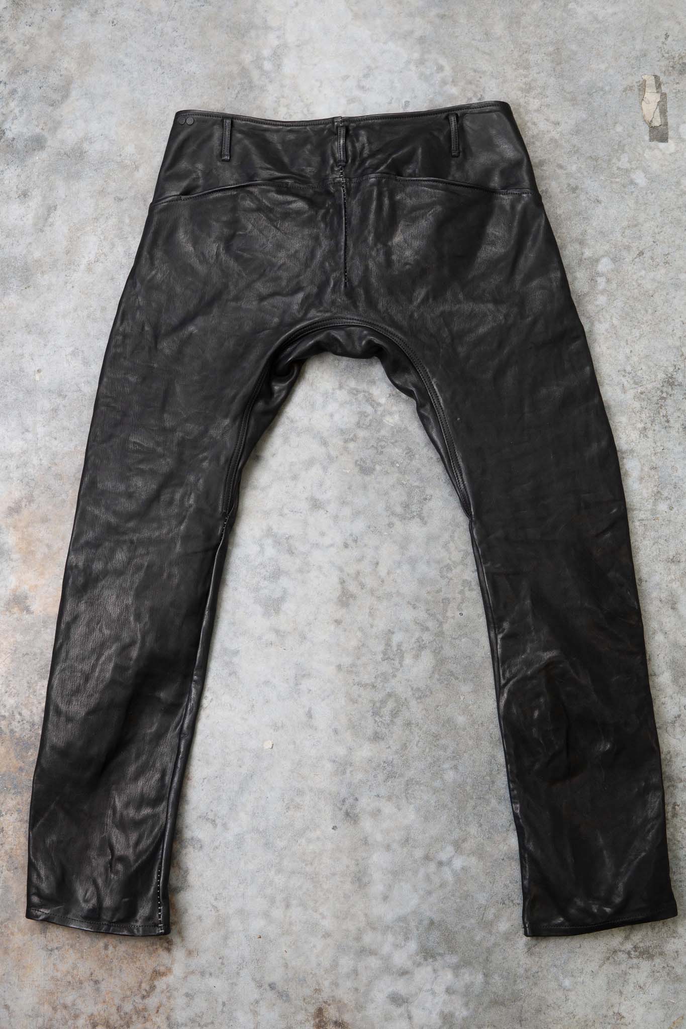 CALF  LEATHER PANTS PMTP-1 HALF LINED